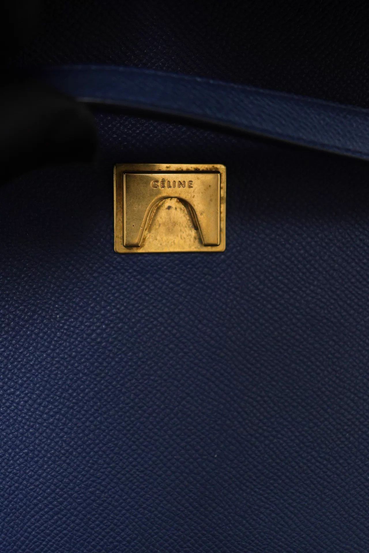 Celine Celine Mini Fish Bag Blue Gold 28x23x17 16Y Strap Size ONE SIZE - 8 Thumbnail