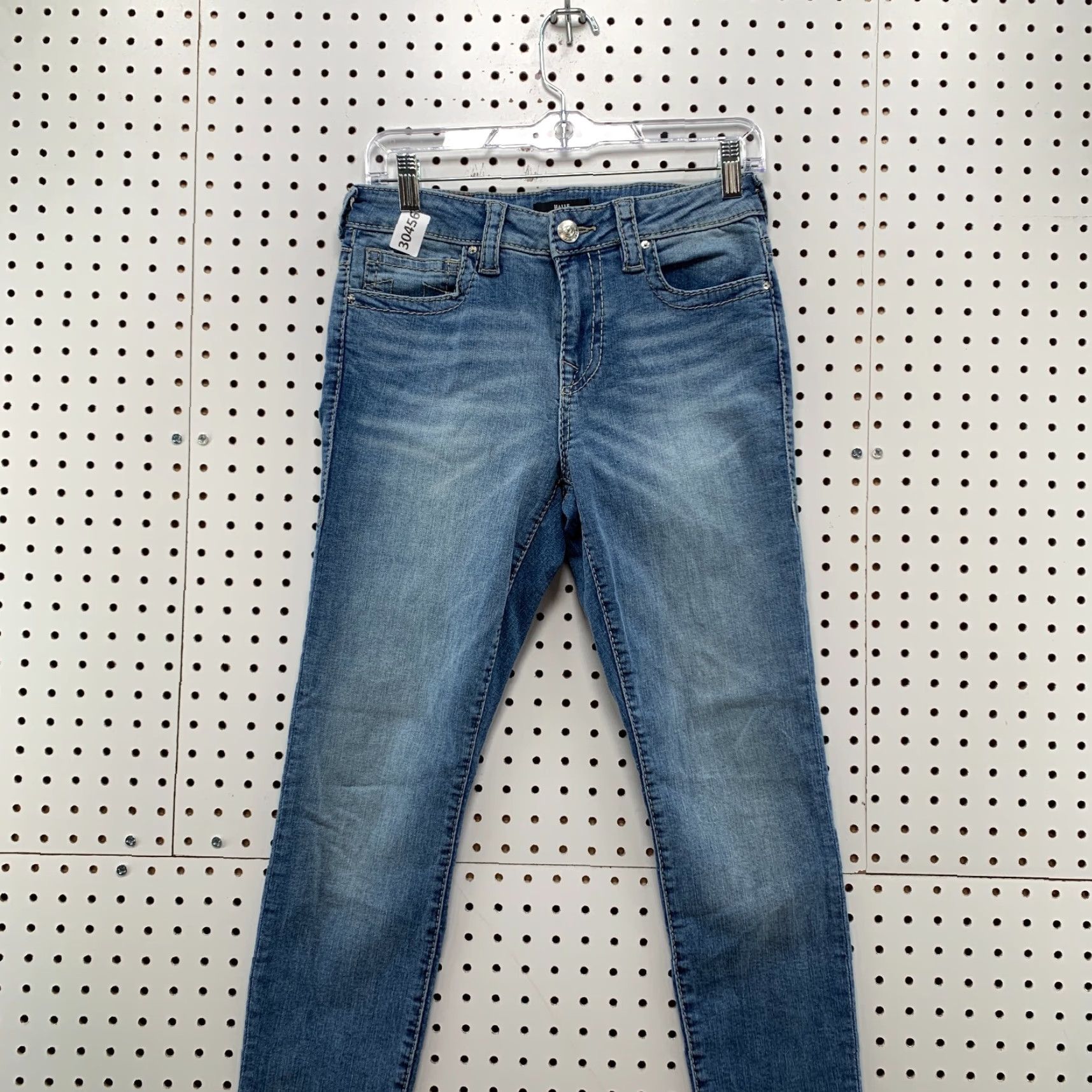 True Religion VINTAGE True Religion Halle Jeans Womens Size 27 Fits 30X28 Mid Rise Skinny Blue Denim Solid Size 27" / US 4 / IT 40 - 2 Thumbnail
