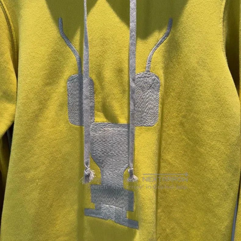 Rick Owens Rick Owens Lemon Yellow Embroidered Sweatshirt. Size US M / EU 48-50 / 2 - 3 Thumbnail