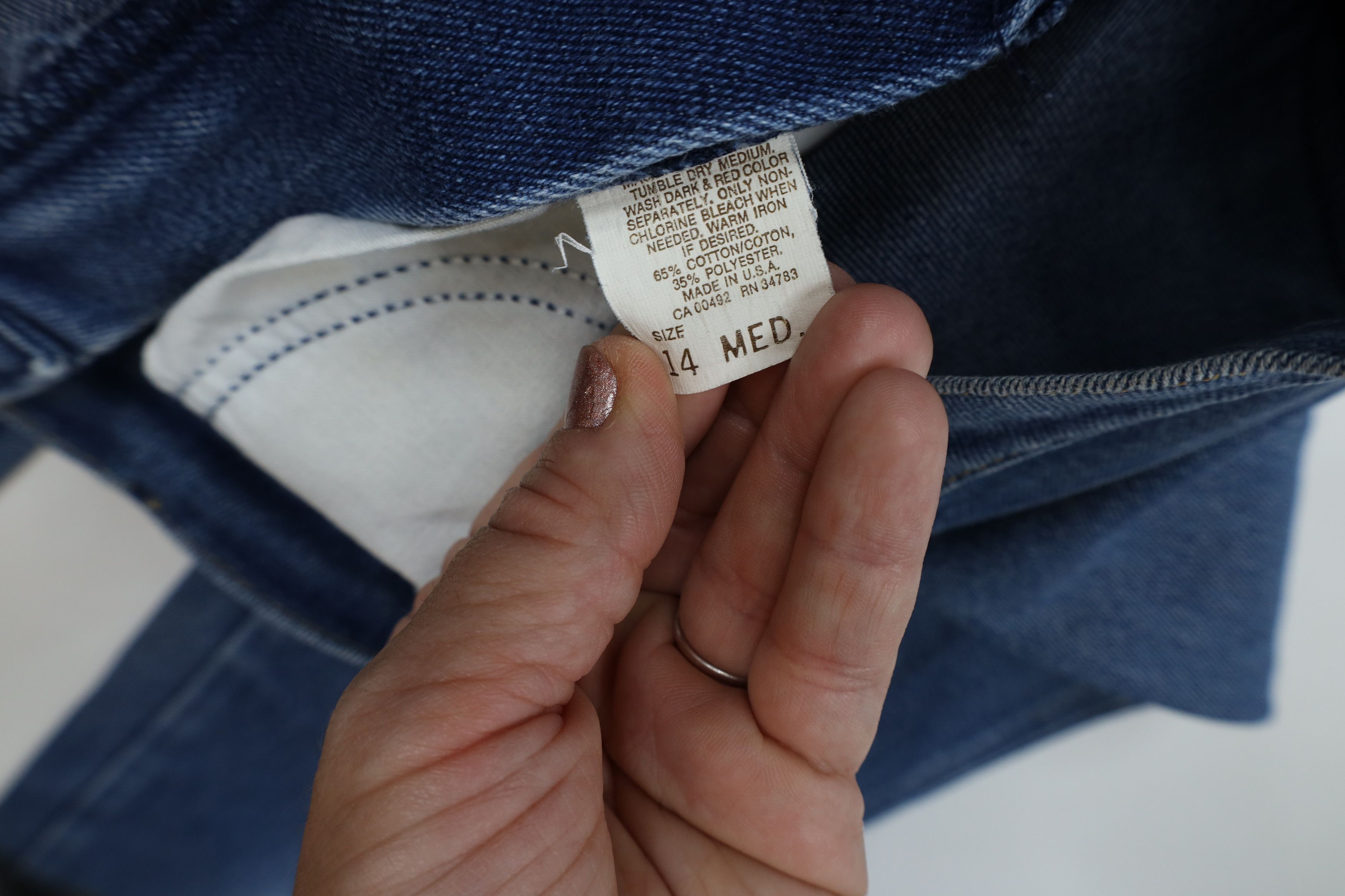 Lee Vintage 90s Lee Stretch Straight Leg Denim Jeans Blue USA Size 36" / US 14 / IT 50 - 9 Thumbnail