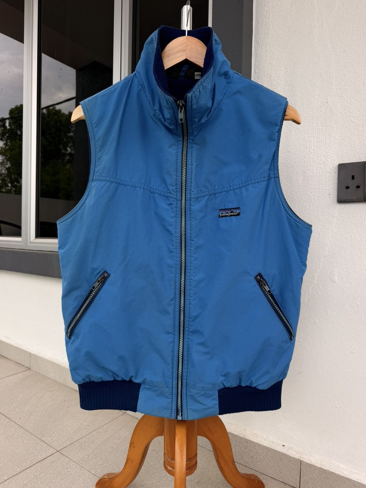 Patagonia Vintage 80s Patagonia Fleece Lined Vest Blue Outdoor USA Size US M / EU 48-50 / 2 - 11 Thumbnail