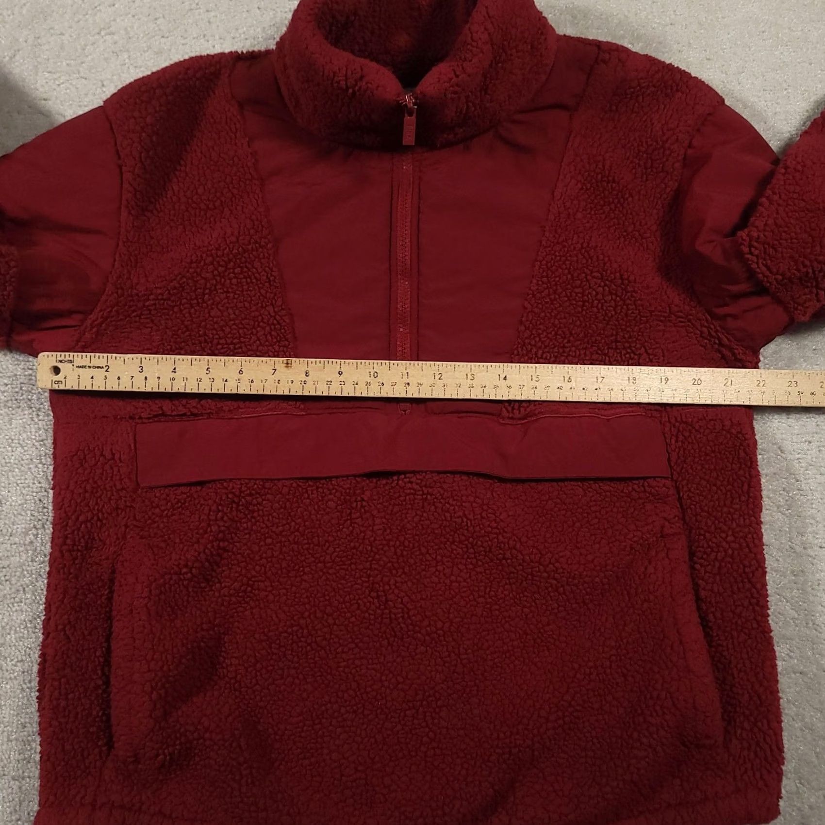Pinko VINTAGE PINK Victoria's Secret Pullover Jacket Womens M Red Sherpa Fleece Half Zip Warm N/A Size M / US 6-8 / IT 42-44 - 4 Thumbnail