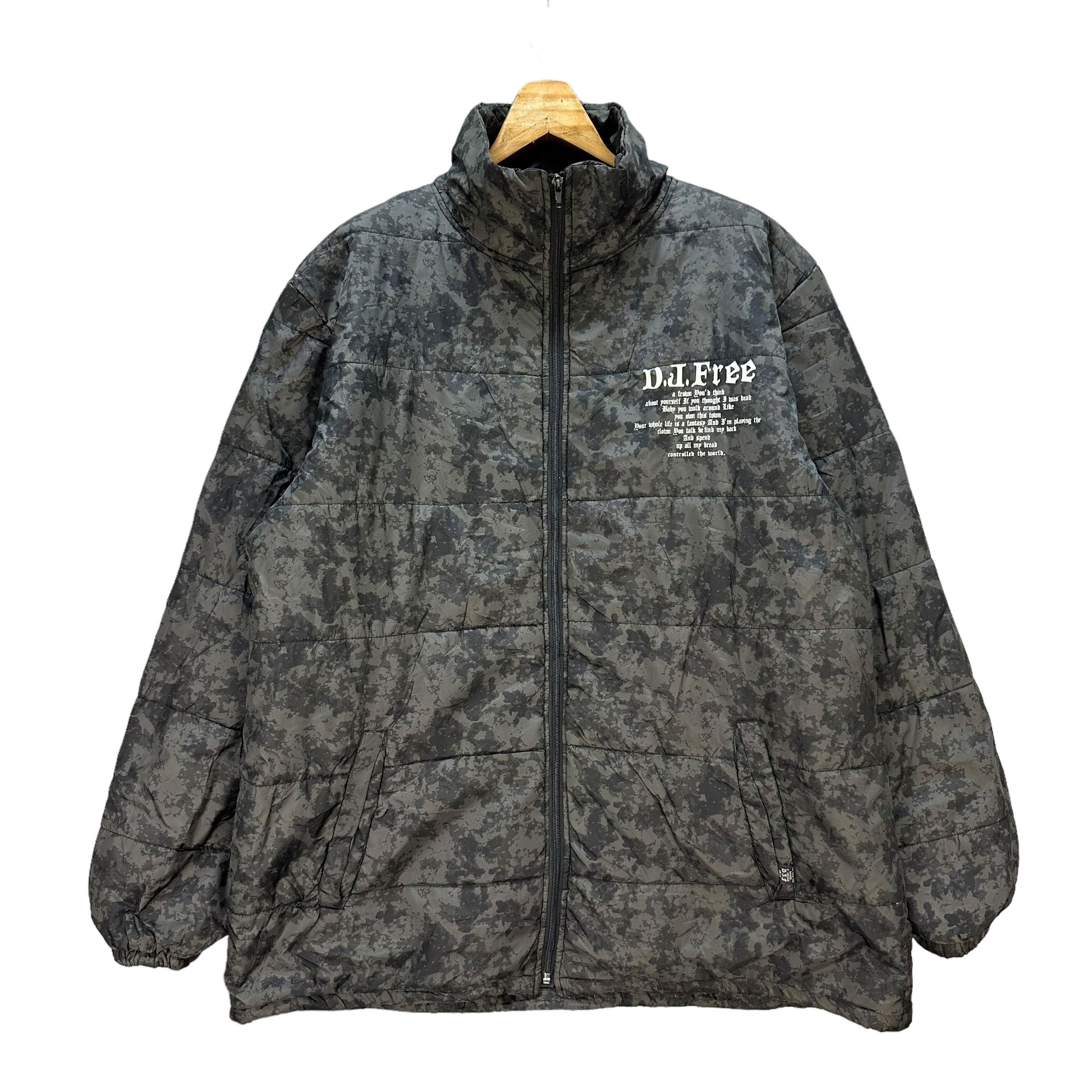 Japanese Brand Dj Free Graphics Puffer Jacket #A33-0772 Size US XL / EU 56 / 4 - 4 Thumbnail