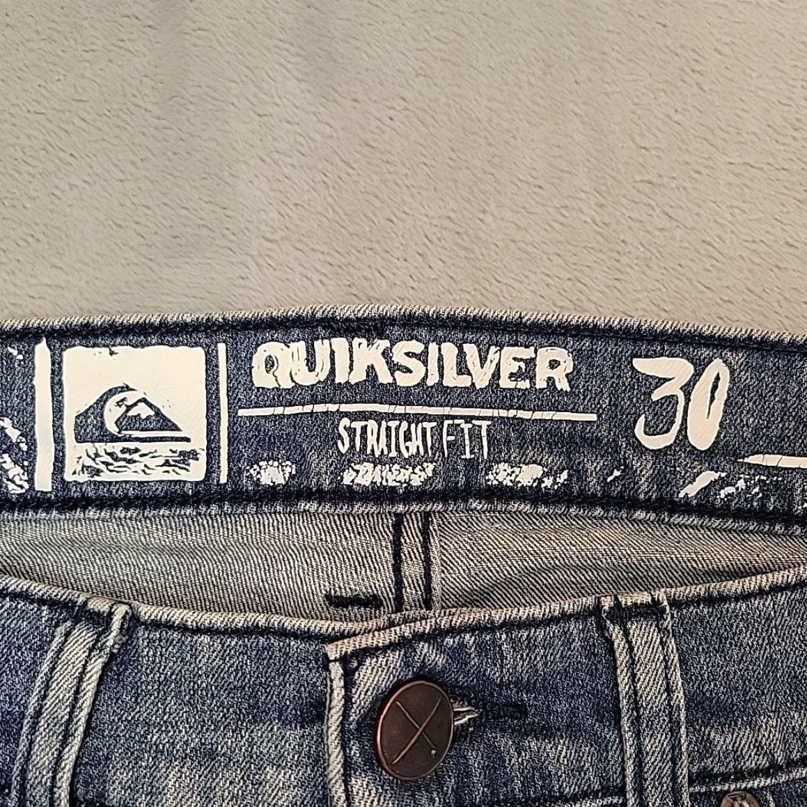 Quiksilver Quiksilver Jeans Men 30 Faded Blue Denim Straight Fit Stretch Casual Retro Skate Jeans Size US 30 / EU 46 - 3 Thumbnail
