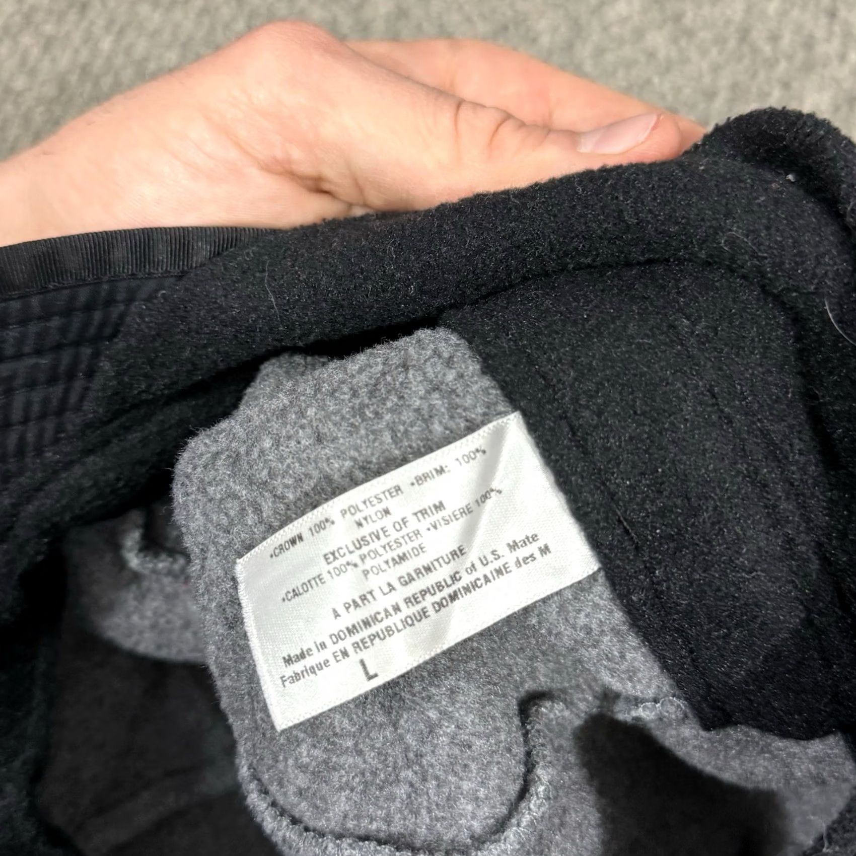 Patagonia VINTAGE Patagonia Synchilla Duckbill Cap 5 Panel Hat Large Gray Neck Flap Men L Gray 90s Outdoor USA Workwear Travel Casual Size ONE SIZE - 7 Thumbnail