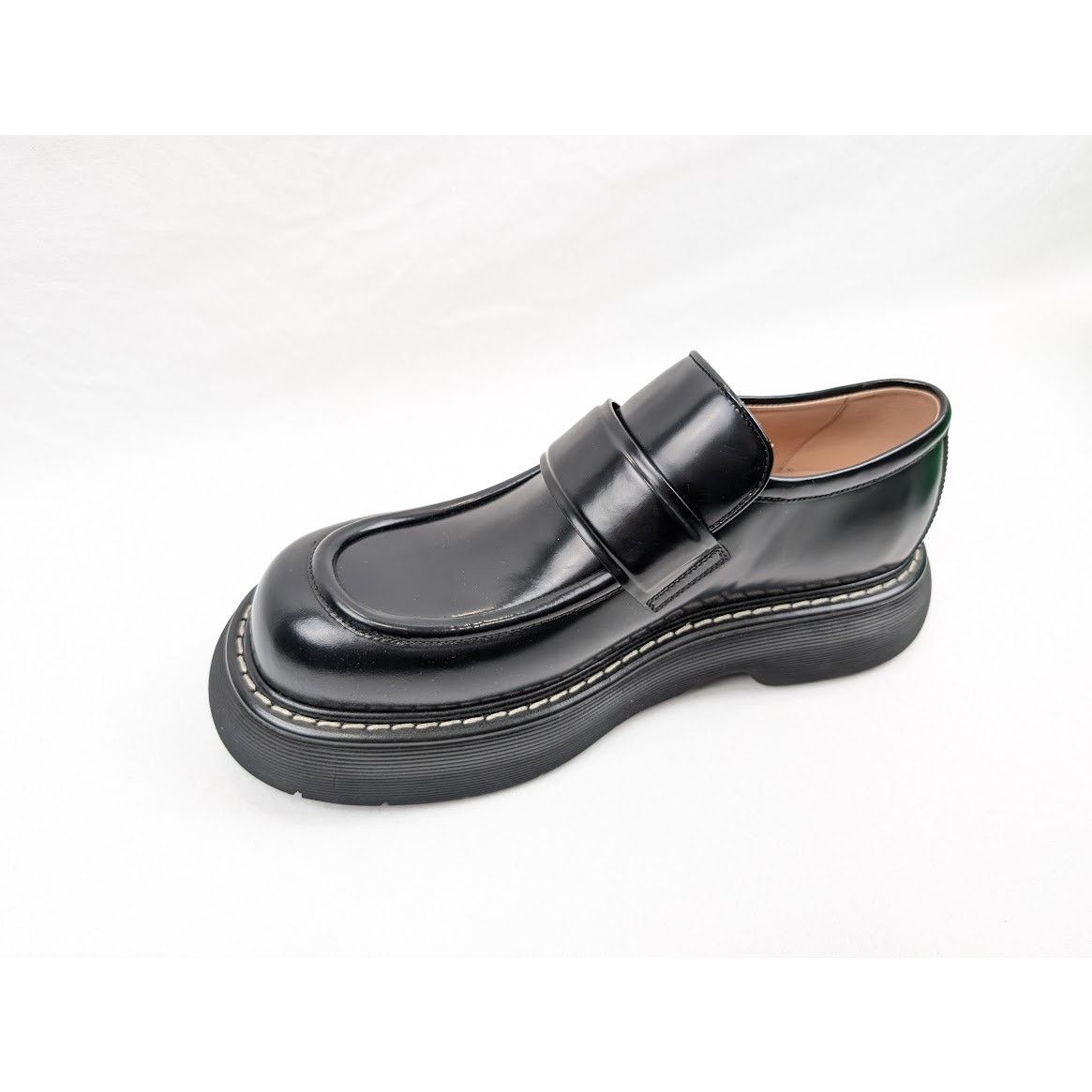 Bottega Veneta o1rshd1 Osaka Shine Calf Bounce Loafer in Black Size US 12 / EU 45 - 12 Thumbnail
