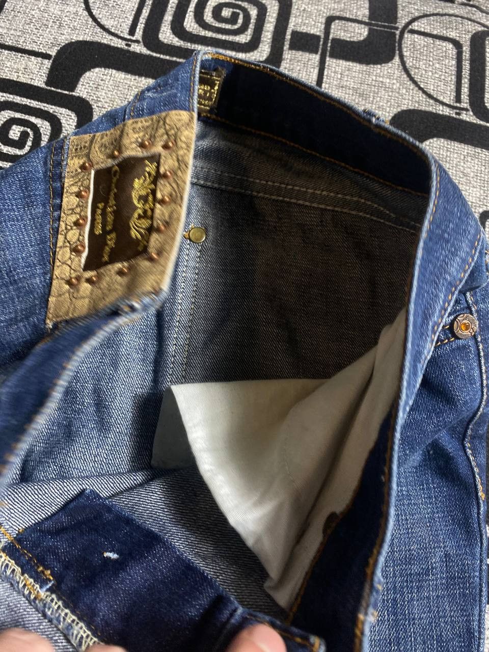 Japanese Brand Crazy Crash Dirty Baggy Faded Jean Japan Avant Garde Style Size US 30 / EU 46 - 17 Thumbnail