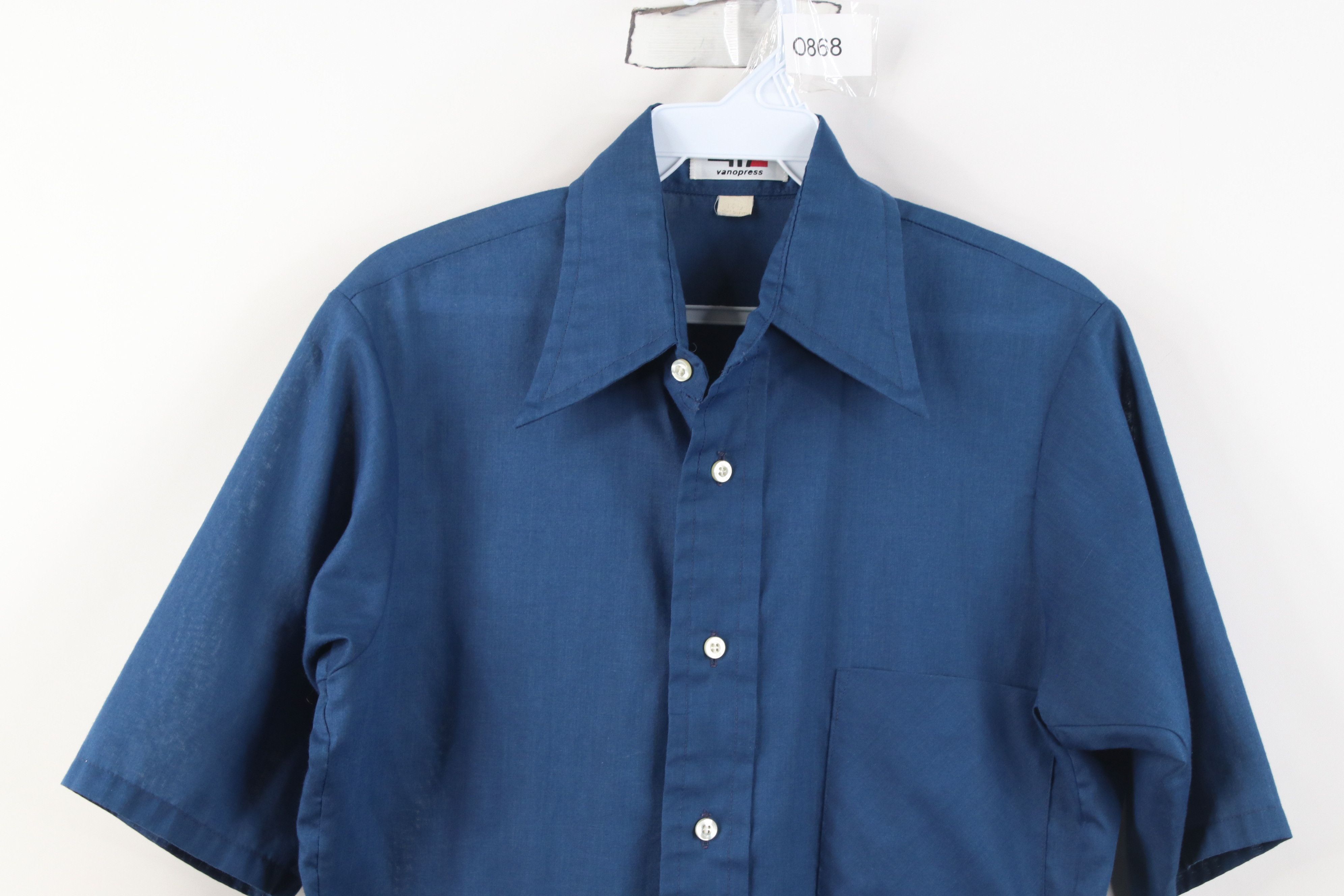 Vintage Vintage 60s 70s Streetwear Collar Short Sleeve Button Shirt Size US M / EU 48-50 / 2 - 2 Thumbnail
