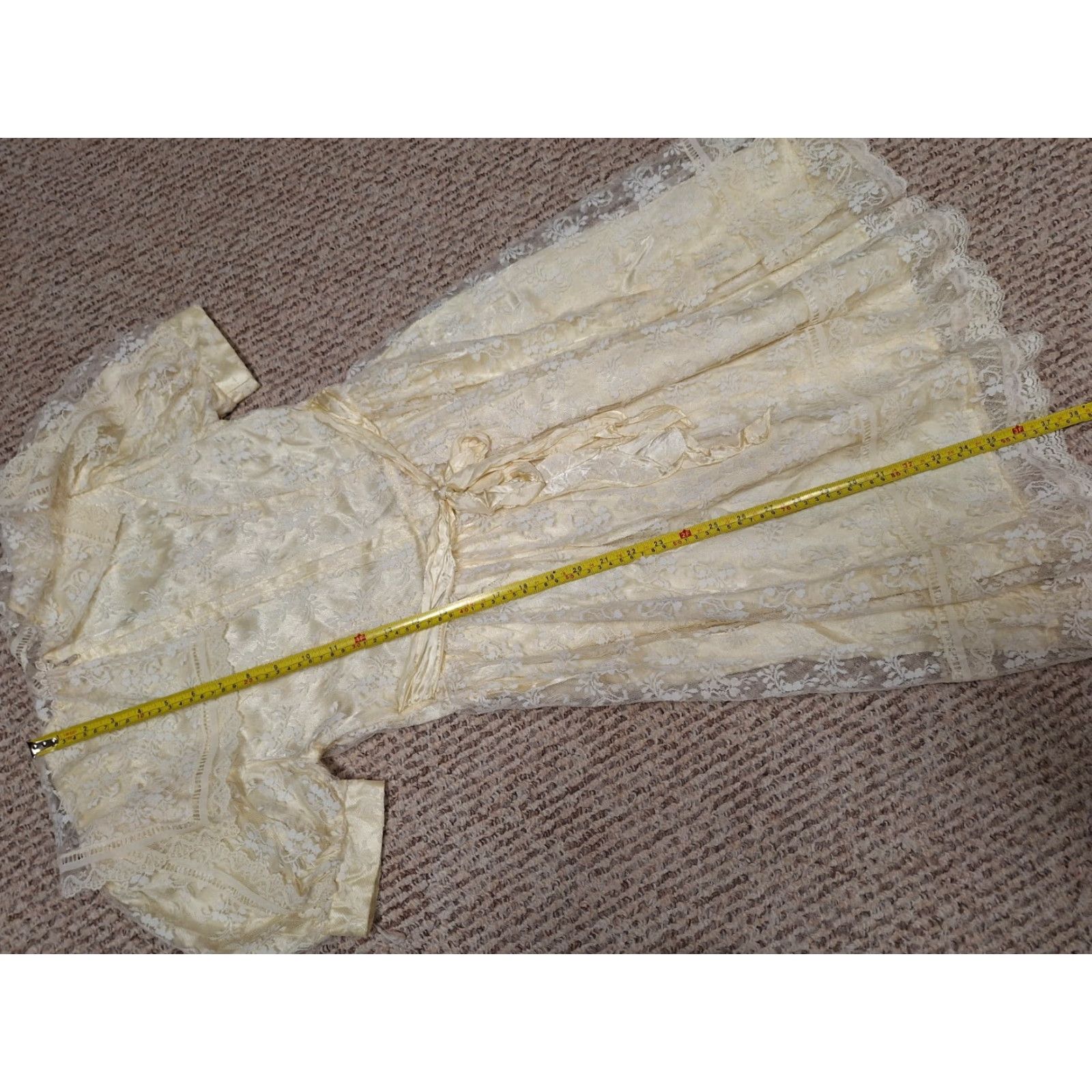 Jessica McClintock VINTAGE Jessica McClintock Gunne Sax Lace Bridal Wedding Dress Maxi Eveningwear 12 Ivory Women's Size XL / US 12-14 / IT 48-50 - 5 Thumbnail