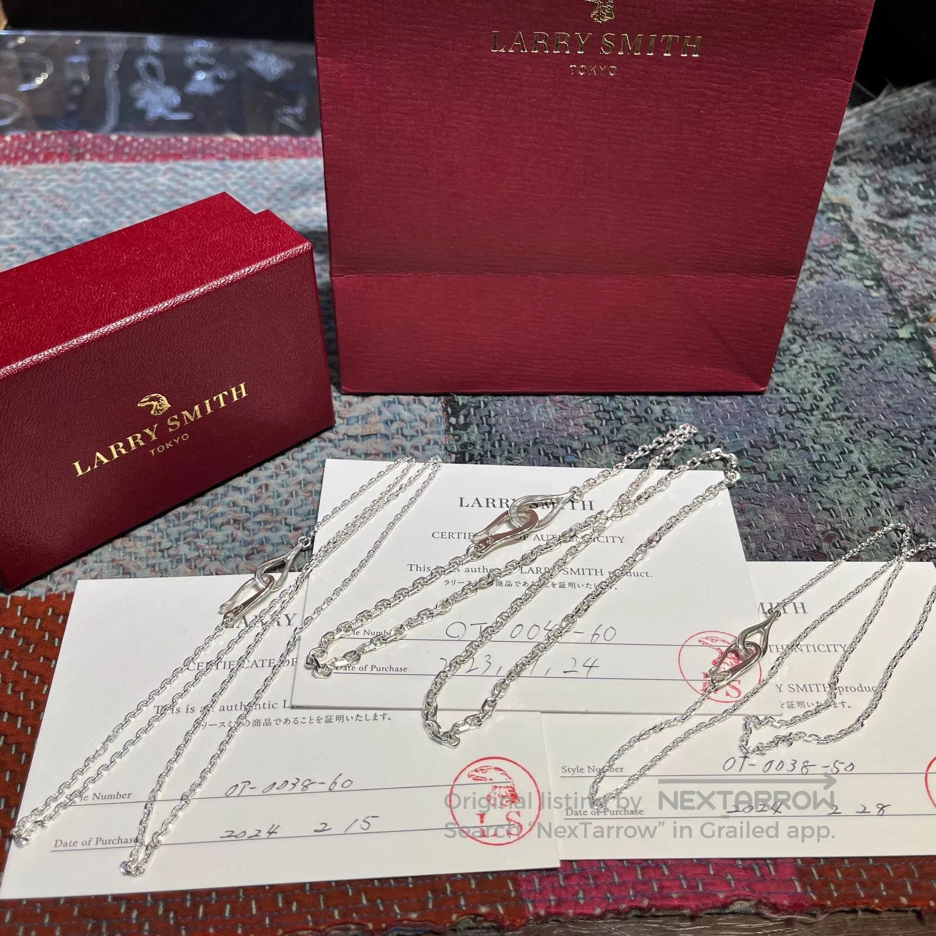 Larry Smith larry smith silver chain with authenticity card. Size ONE SIZE - 1 Thumbnail