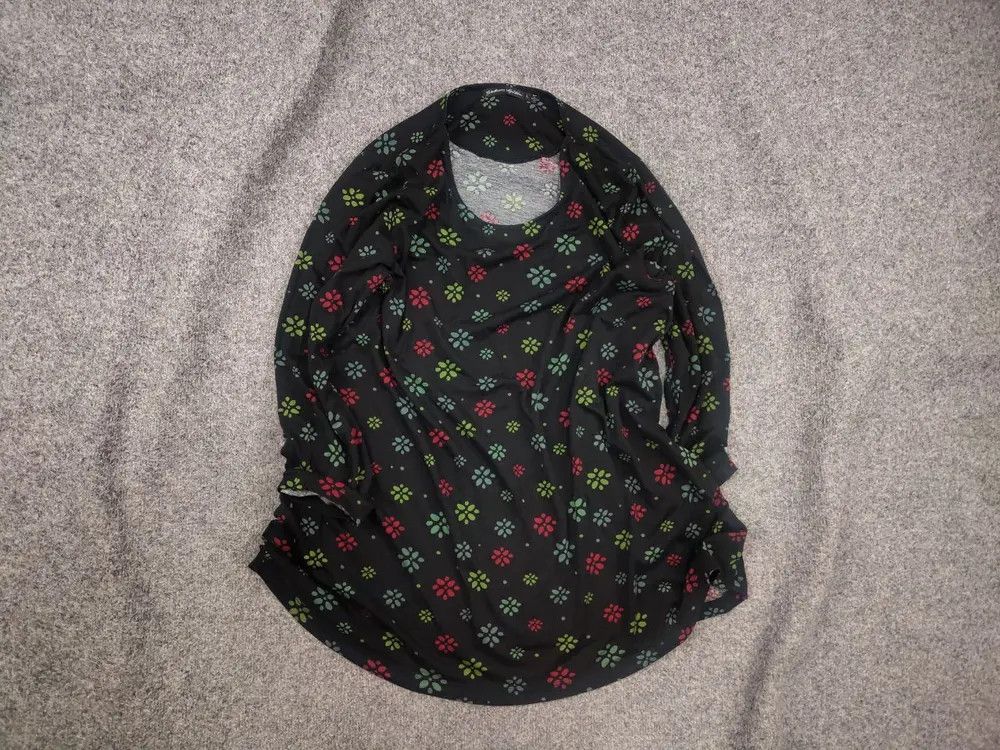 Gudrun Sjoden Gudrun Sjöden German Design Blouse Tunika Black Floral Size L / US 10 / IT 46 - 1 Thumbnail