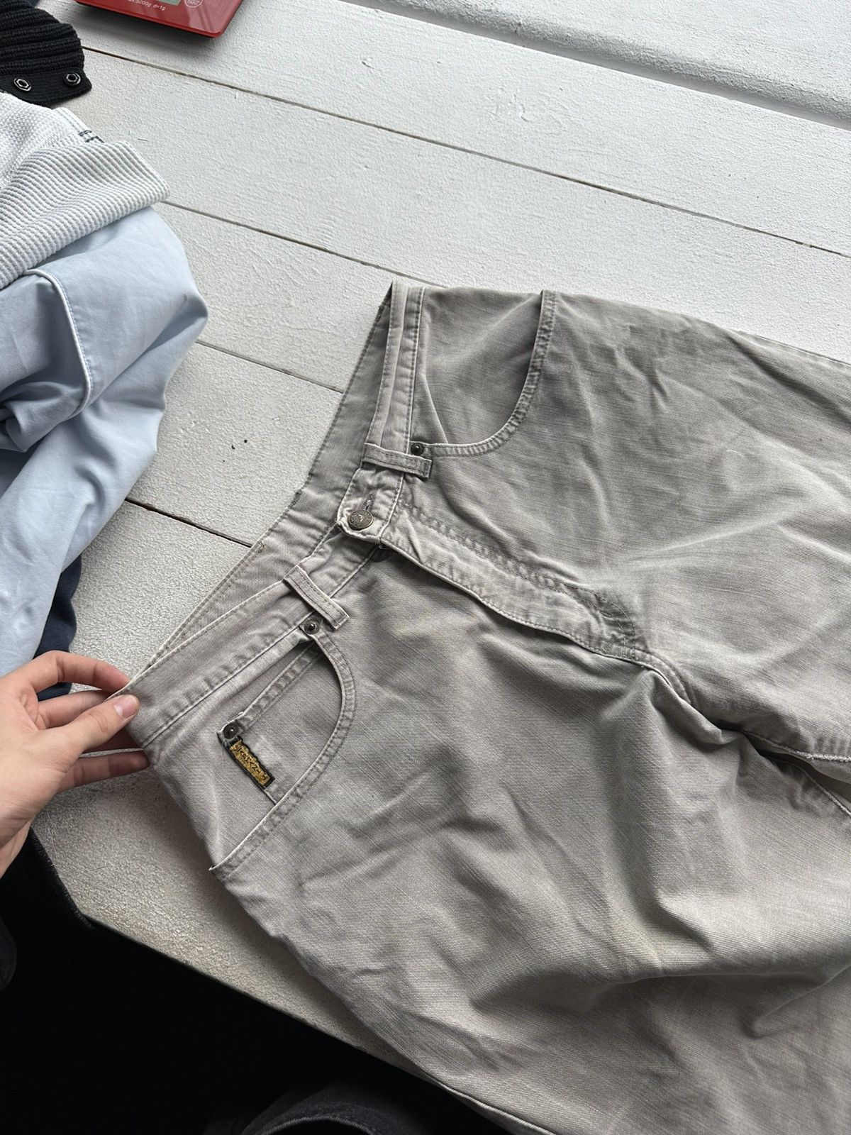 Giorgio Armani VNTG🚨90s Armani Jeans Denim Gray Baggy Mens Pants 30US Size US 32 / EU 48 - 2 Thumbnail