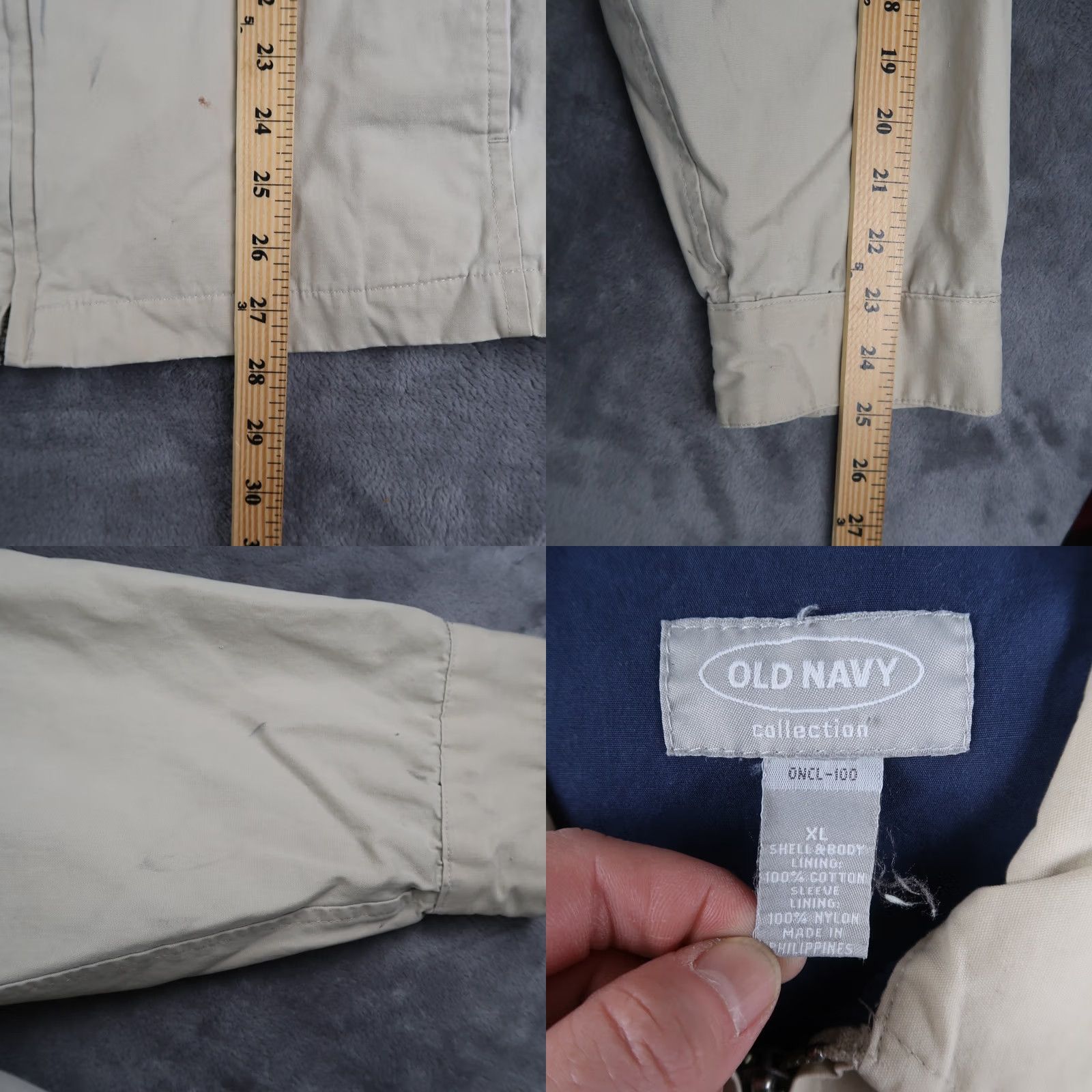 Old Navy VINTAGE Old Navy Bomber Jacket Mens XL Beige Cotton Mechanic Workwear Casual Size US XL / EU 56 / 4 - 8 Thumbnail