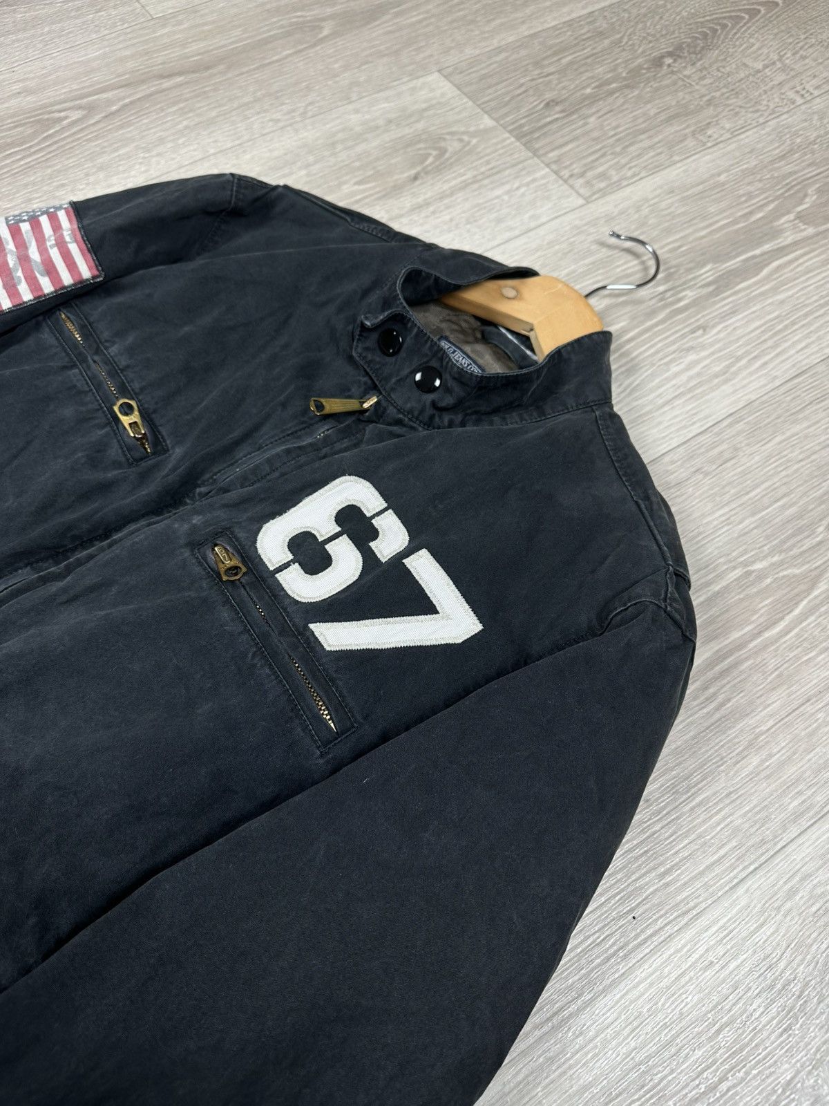 Lauren Ralph Lauren Vintage Polo Ralph Lauren Jeans USA Flag Moto Jacket Size US M / EU 48-50 / 2 - 4 Thumbnail