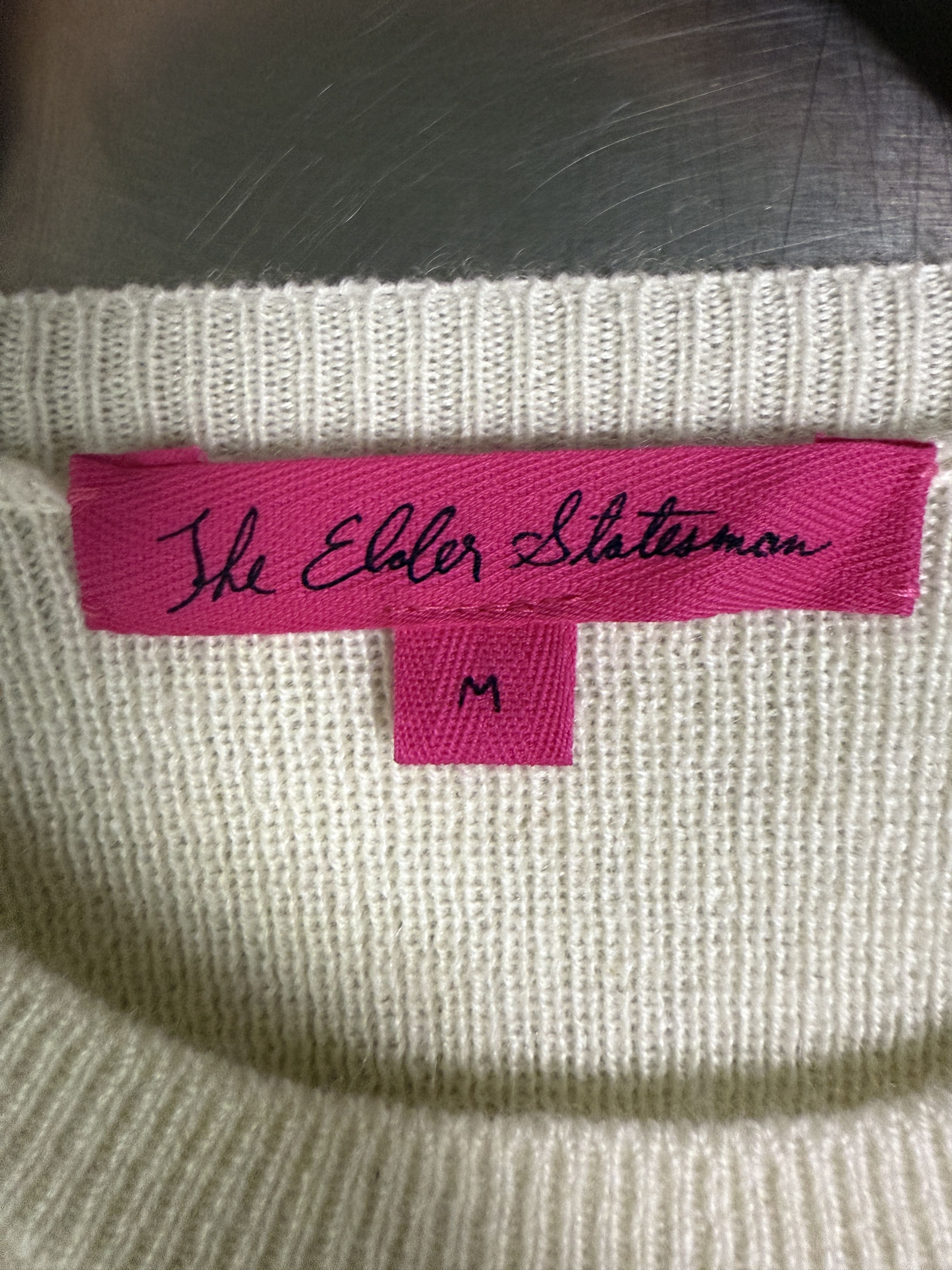 The Elder Statesman $495 The Elder Statesman Delicash White Fitted Tee Size M / US 6-8 / IT 42-44 - 8 Thumbnail