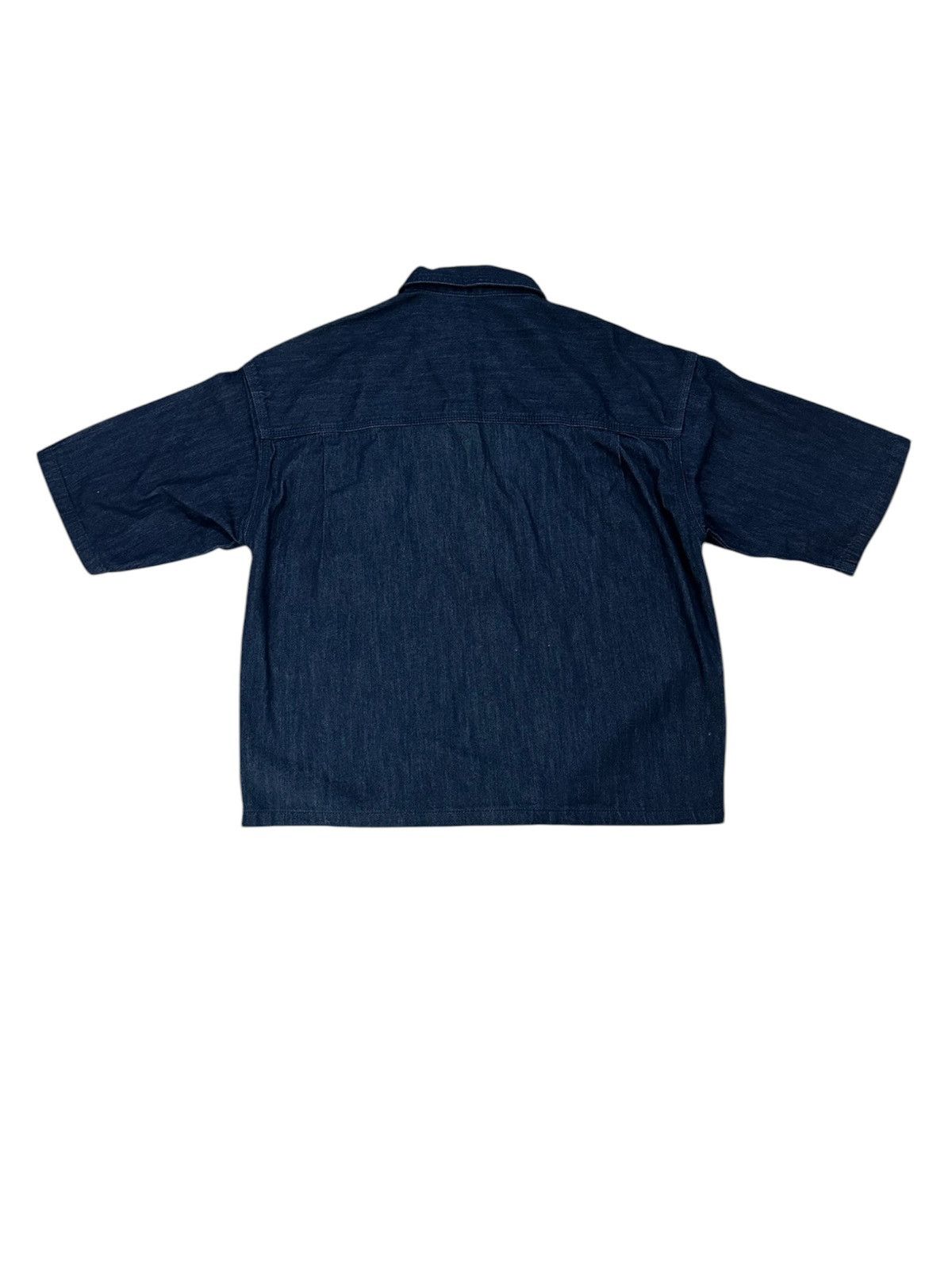 GU × Japanese Brand Rare GU Aesthetic Double Pocket Baggy Work Denim Shirt Size US M / EU 48-50 / 2 - 2 Thumbnail
