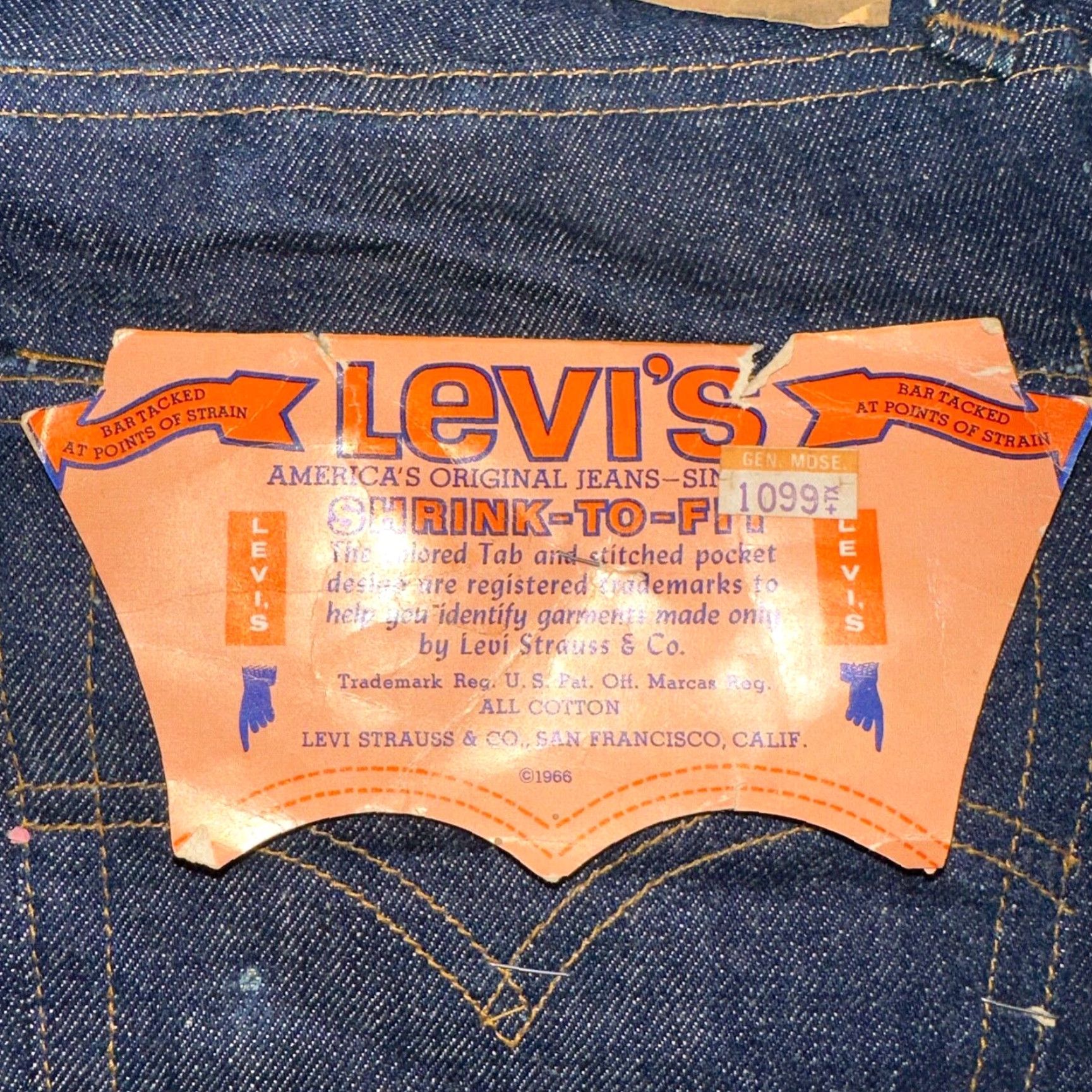 Levi's VINTAGE Levi's 501 Jeans 70s Deadstock Redline Selvedge Dark Wash Adult Men 29x36 Rare Size US 29 - 5 Thumbnail