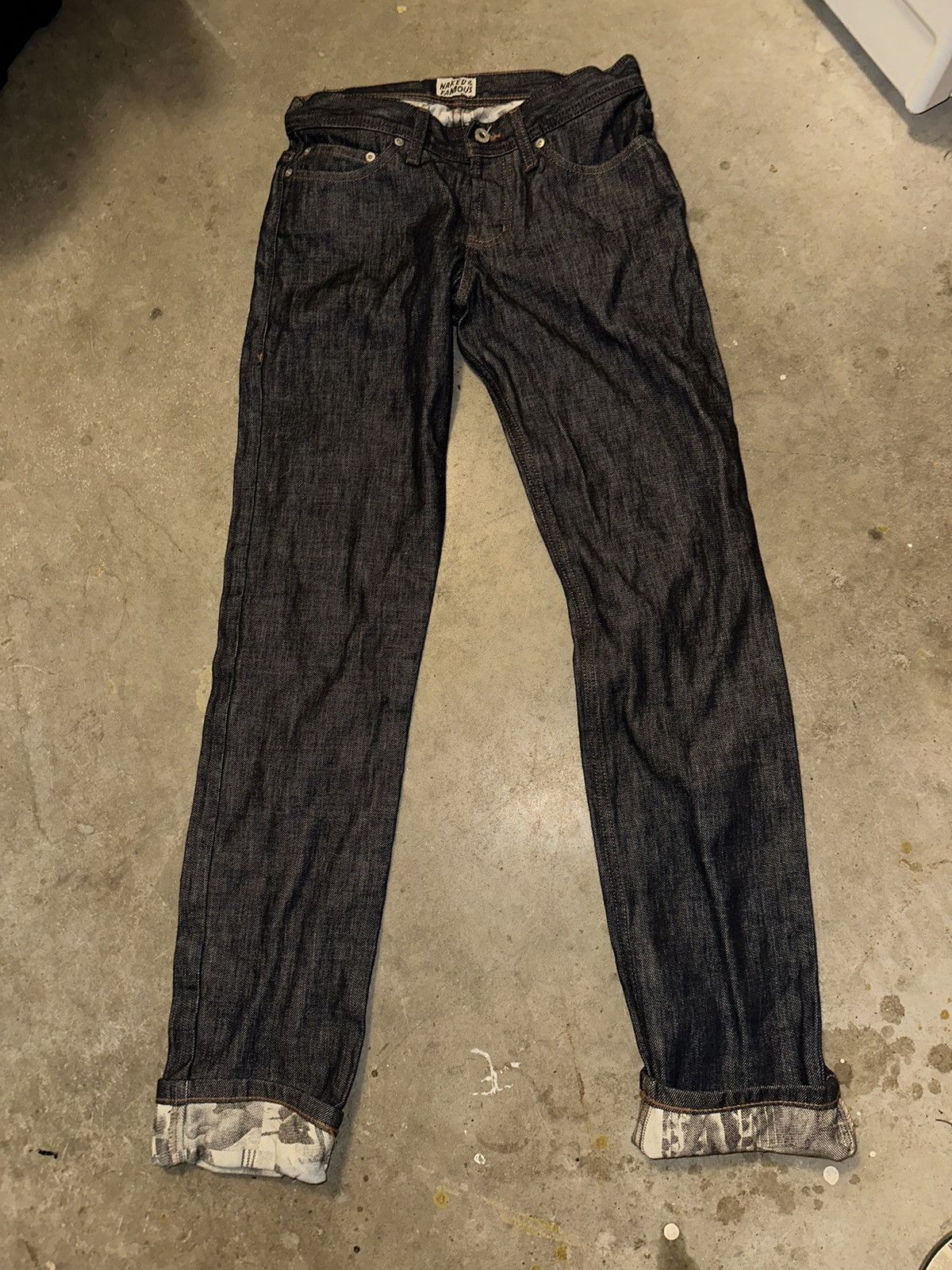 Naked & Famous Naked & Famous Weird Guy Jeans Vintage Nudes Print Size US 29 - 2 Thumbnail