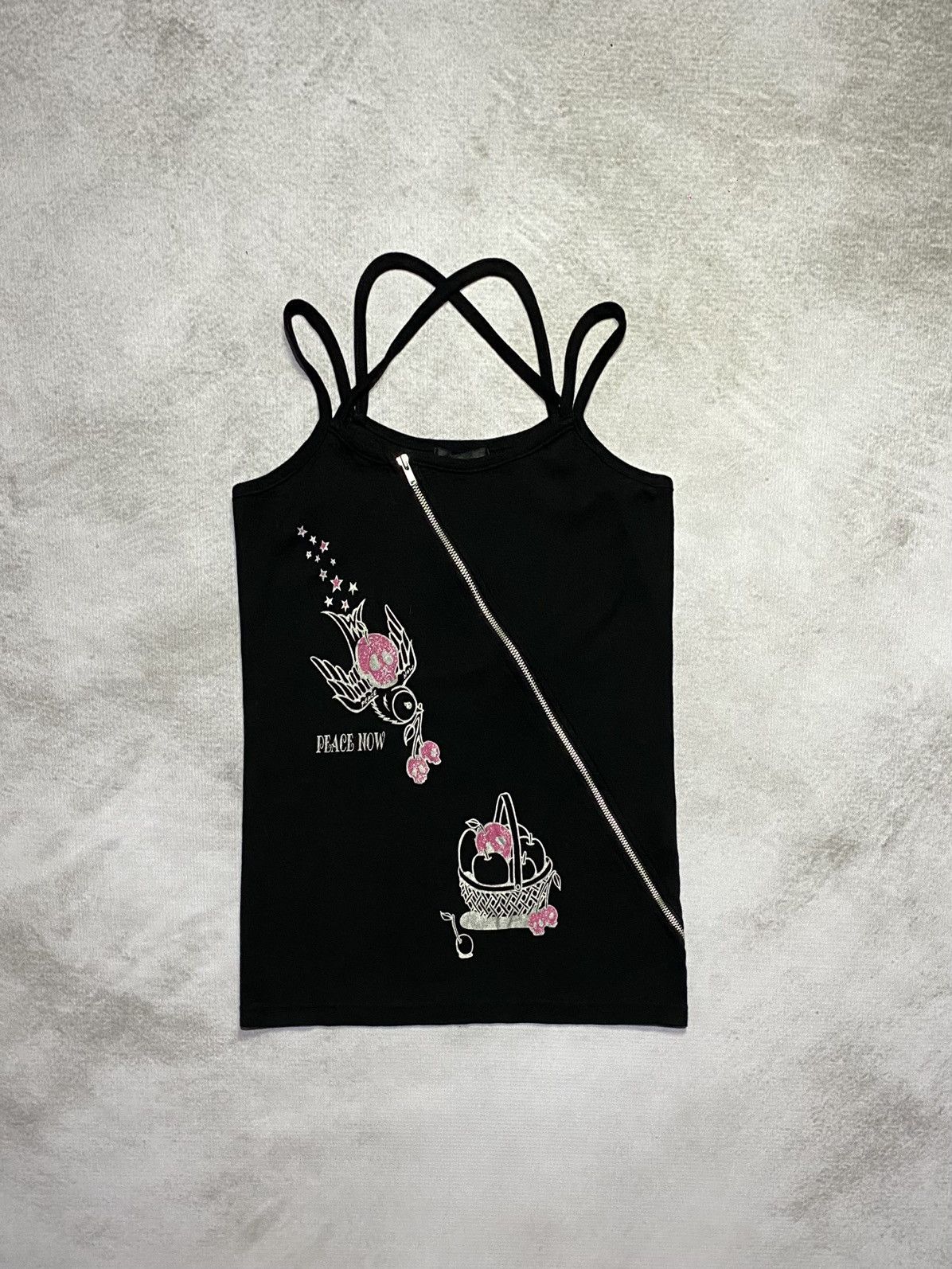Japanese Brand Peace Now Multizip Tank Top Size S / US 4 / IT 40 - 1 Thumbnail