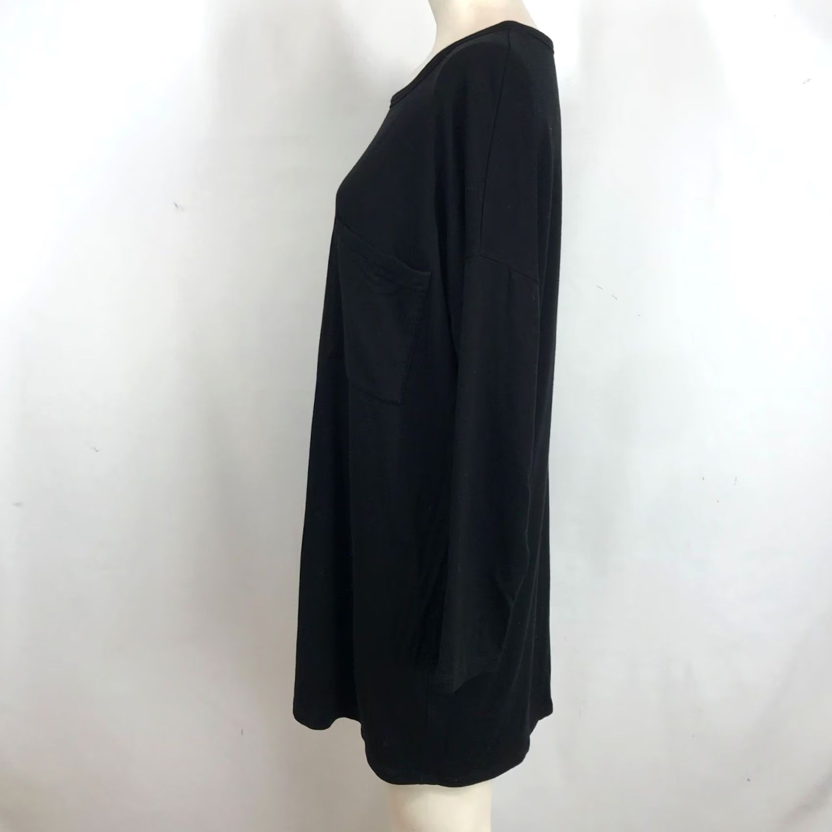 Eileen Fisher EILEEN FISHER TUNIC TOP WOMEN'S MEDIUM BLACK V NECK LONG SLEEVE TENCEL BLEND Size M / US 6-8 / IT 42-44 - 6 Thumbnail