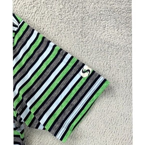 Footjoy FootJoy FJ Shirt Polo Men Large Green Multicolor Striped Short Sleeve Golf Rugby Logo Size US L / EU 52-54 / 3 - 6 Thumbnail
