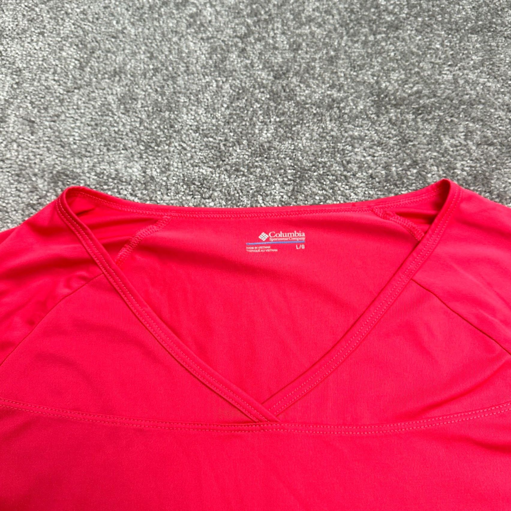 Pinko Columbia Top Womens Large Pink Long Sleeve V-Neck Athleisure Lightweight Active Size L / US 10 / IT 46 - 3 Thumbnail