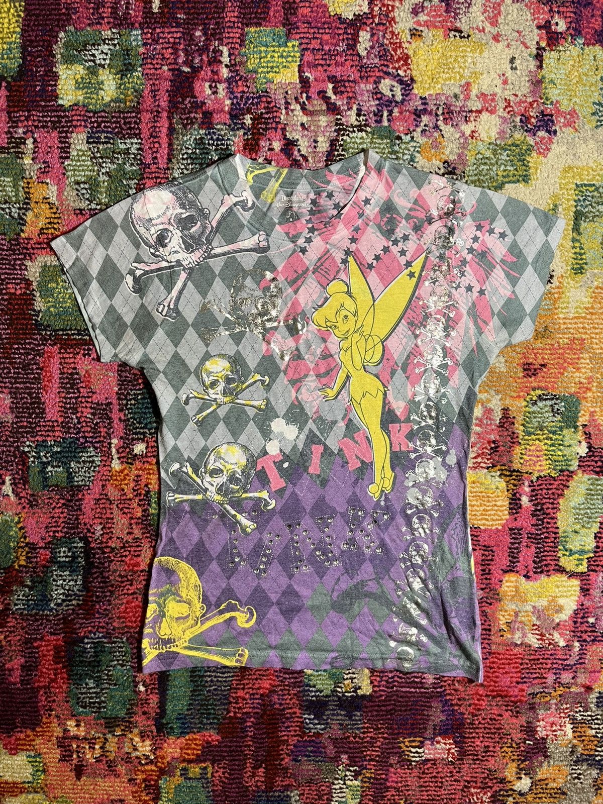 Disney Disney Pink Plaid Tinker Bell Shirt M Size M / US 6-8 / IT 42-44 - 1 Thumbnail