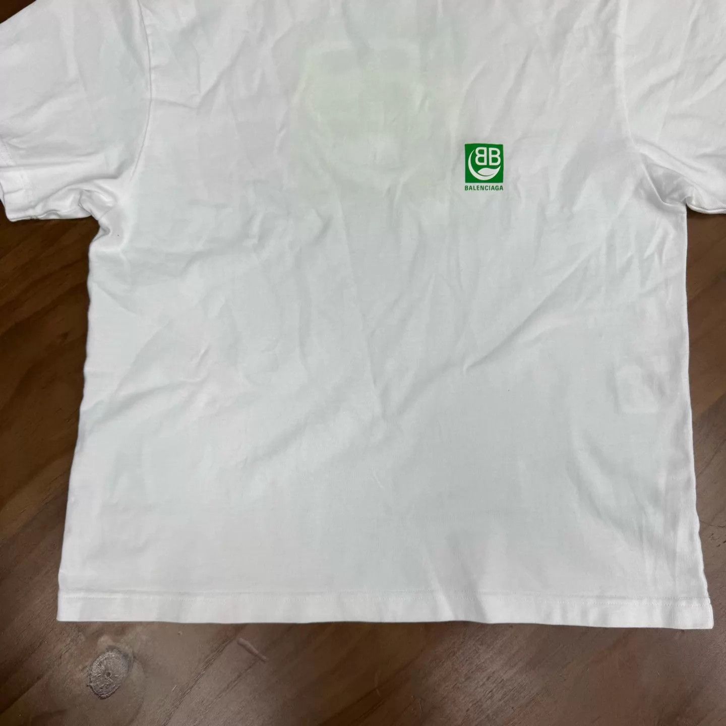 Balenciaga Balenciaga Eco White Green Short Sleeve Tee XS Size US XS / EU 42 / 0 - 6 Thumbnail
