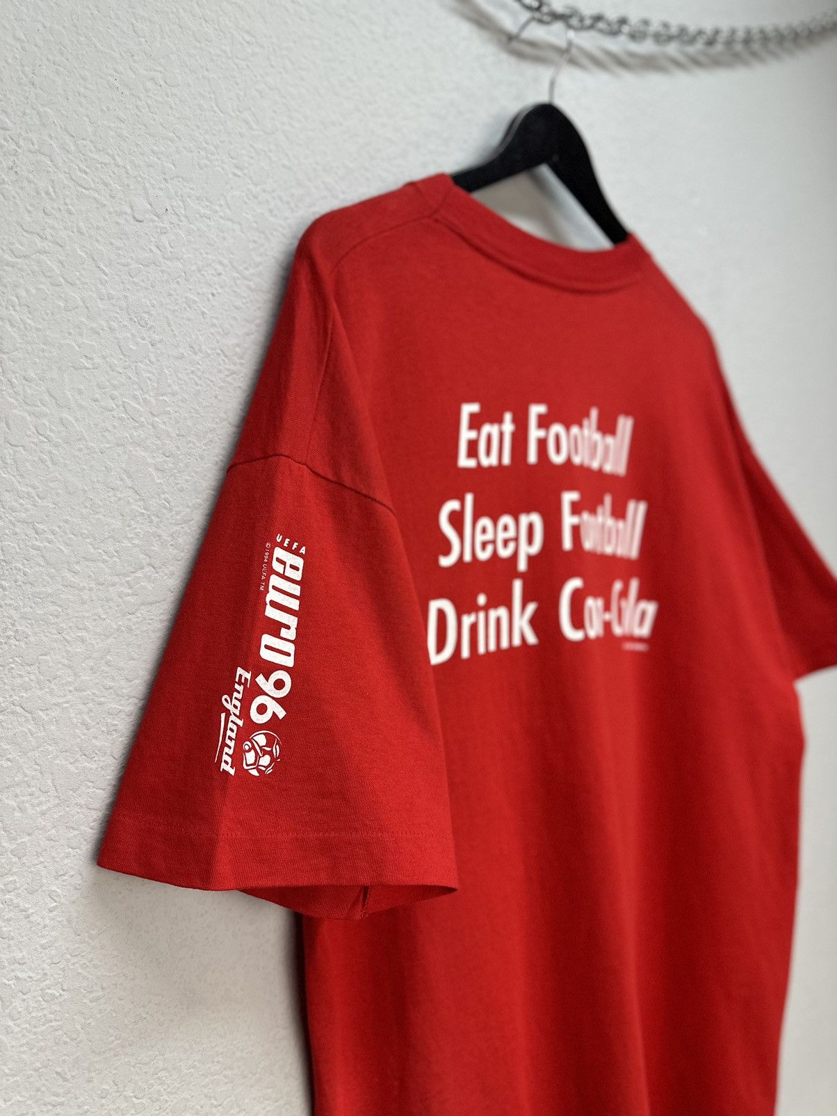 Coca Cola UEFA 1996 Euro Vintage 96 Coca Cola England Football Soccer Size US XL / EU 56 / 4 - 12 Thumbnail