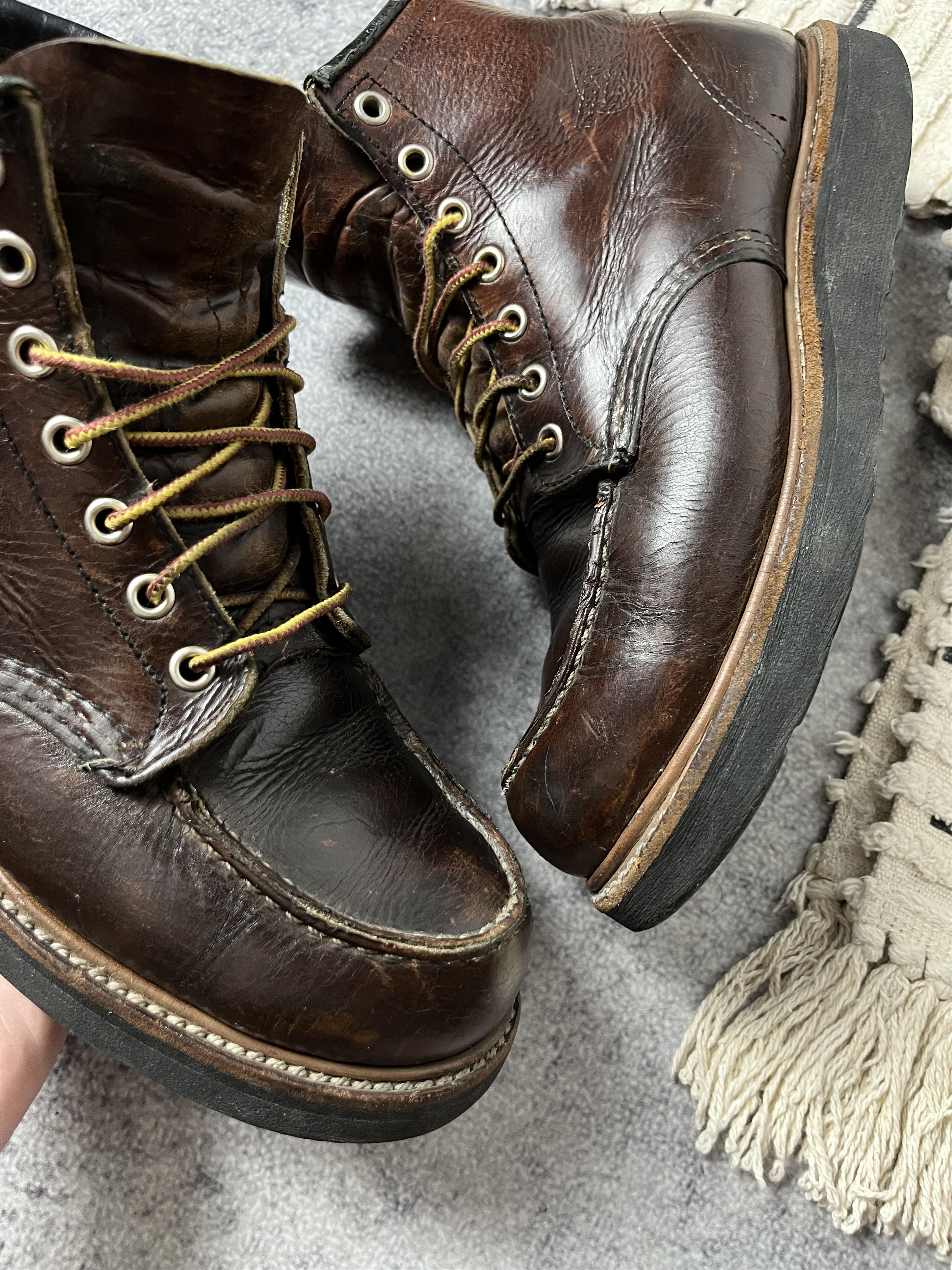 Red Wing 🔥Red Wing Heritage Roughneck USA 8146 Moc Toe Vintage Boots Size US 8 / EU 41 - 13 Thumbnail