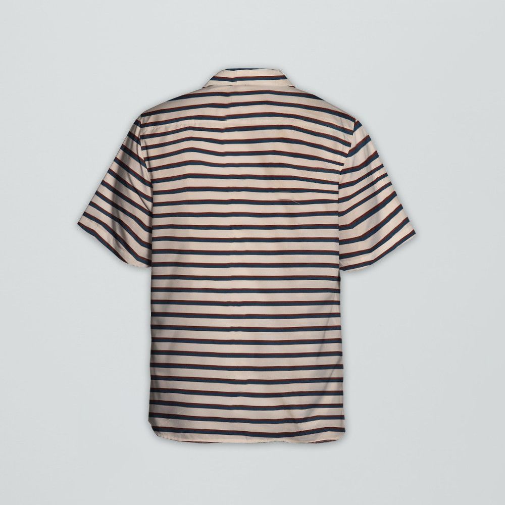 Designer Men’s Striped Cotton & Bowling Shirt Size US L / EU 52-54 / 3 - 4 Thumbnail