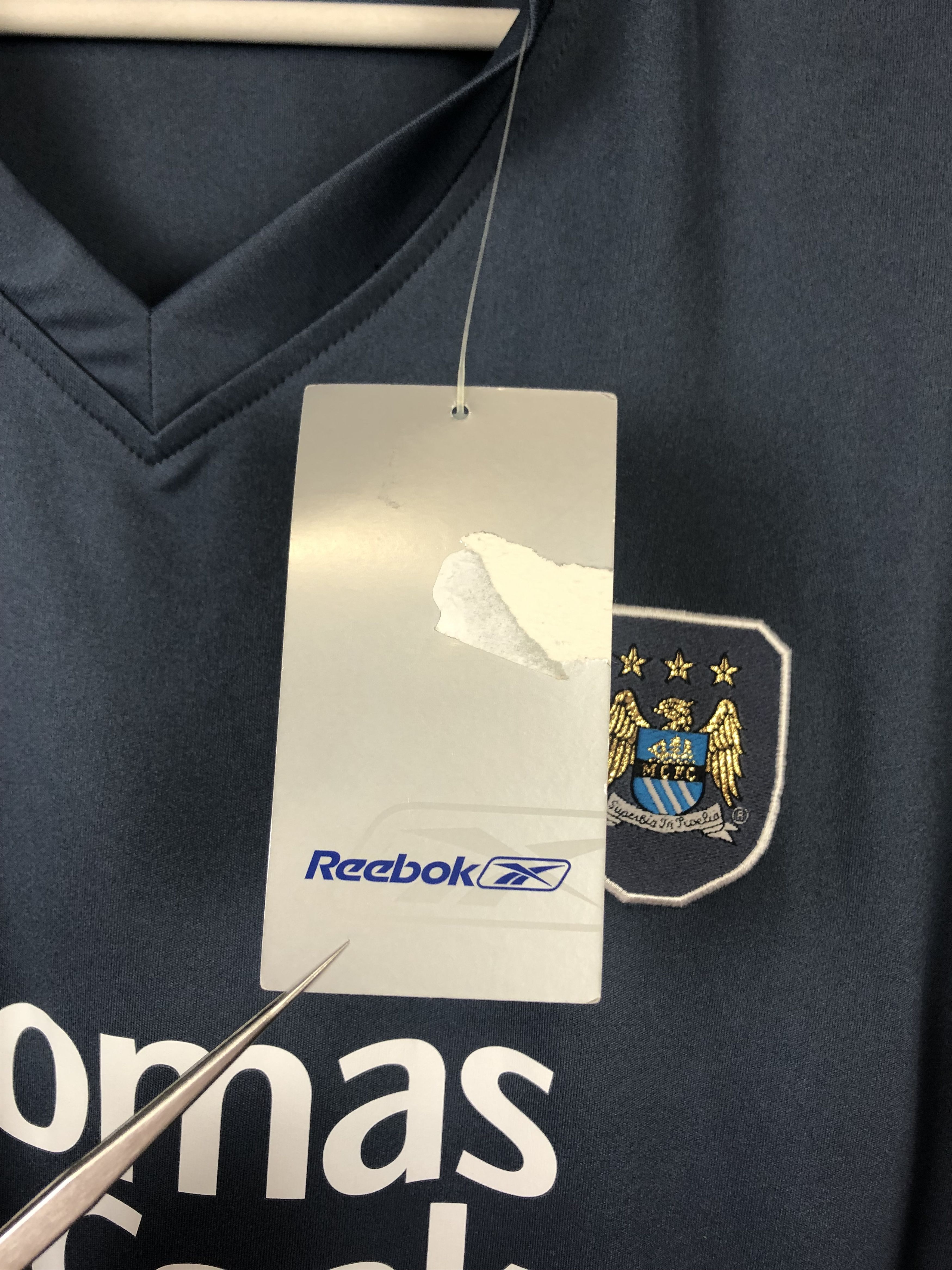 Vintage Manchester City football shirt 2005 Soccer Jersey Rare Size US L / EU 52-54 / 3 - 6 Thumbnail