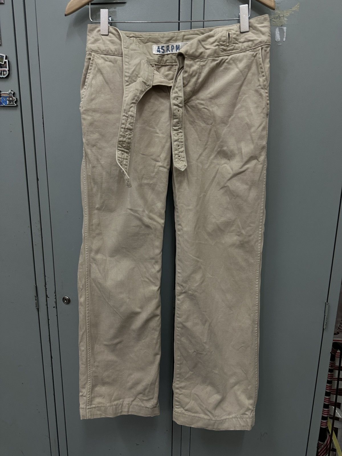 45rpm 45rpm Japan Heavy Cotton Unique Suspender Style Trousers Size US 30 / EU 46 - 2 Thumbnail