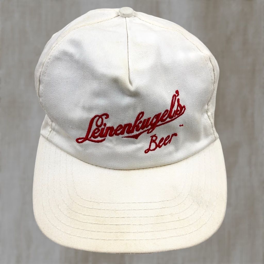 Vintage VINTAGE Leinenkugel Beer Hat Cap Snapback White Script Worn USA 80s 90s Mens Size ONE SIZE - 1 Thumbnail