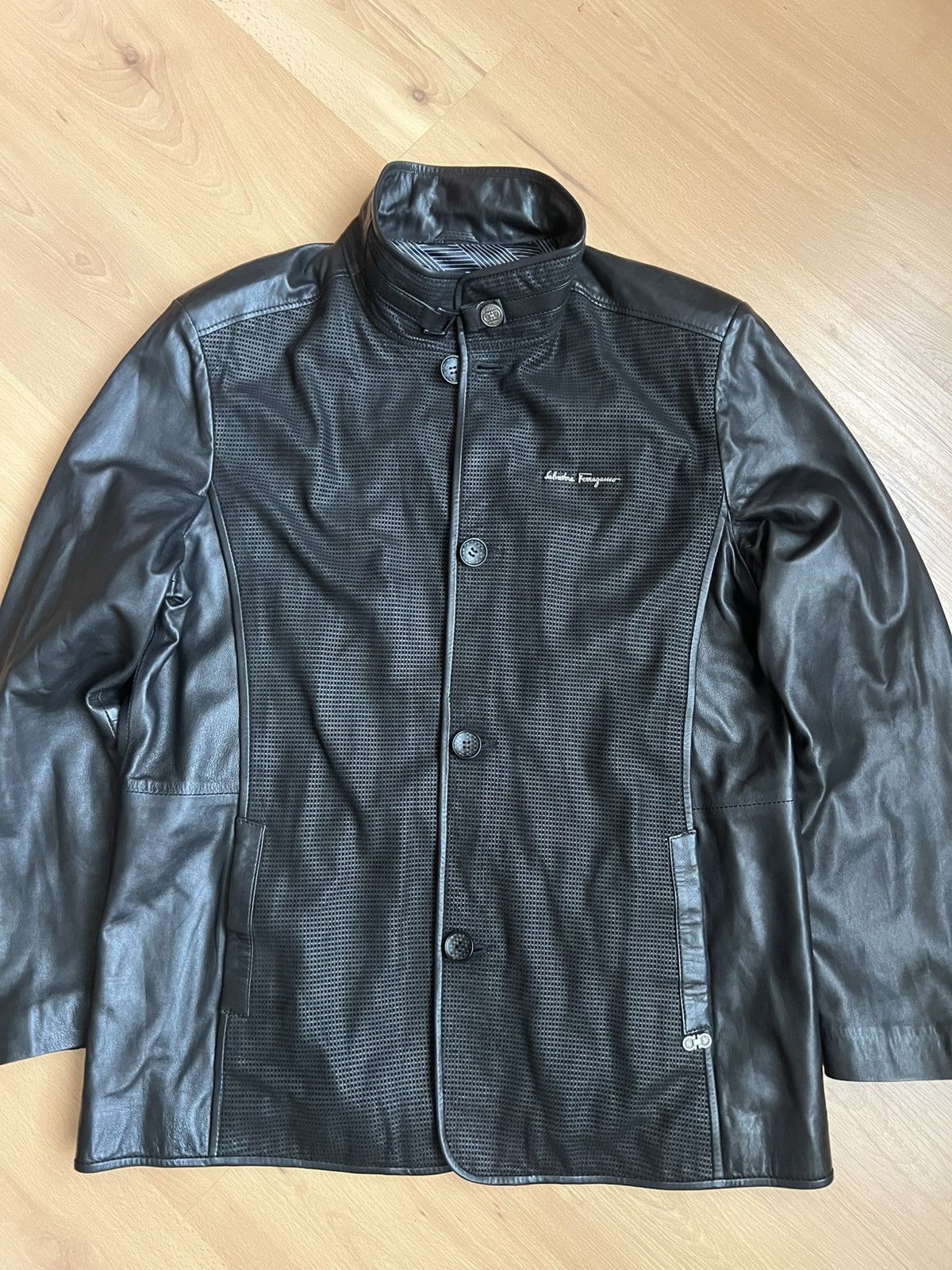 Salvatore Ferragamo Salvatore Ferragamo Leather Jacket (L–XL Size US L / EU 52-54 / 3 - 2 Thumbnail