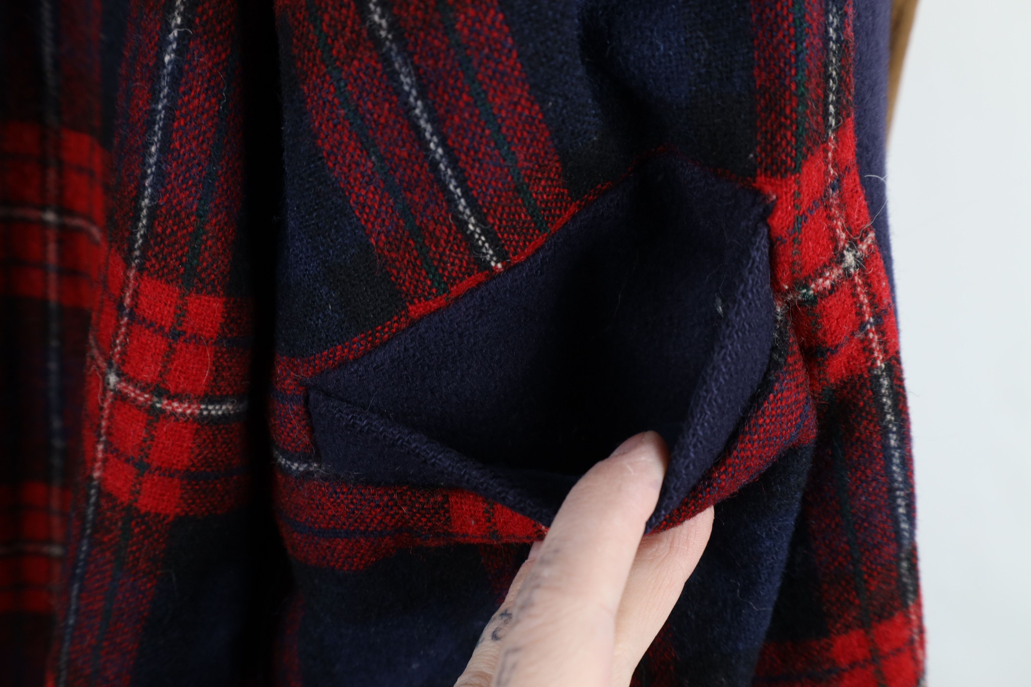 Vintage × Woolrich Woolen Mills Vintage 90s Woolrich Lined Wool Bomber Jacket Navy Blue USA Size US XL / EU 56 / 4 - 11 Thumbnail