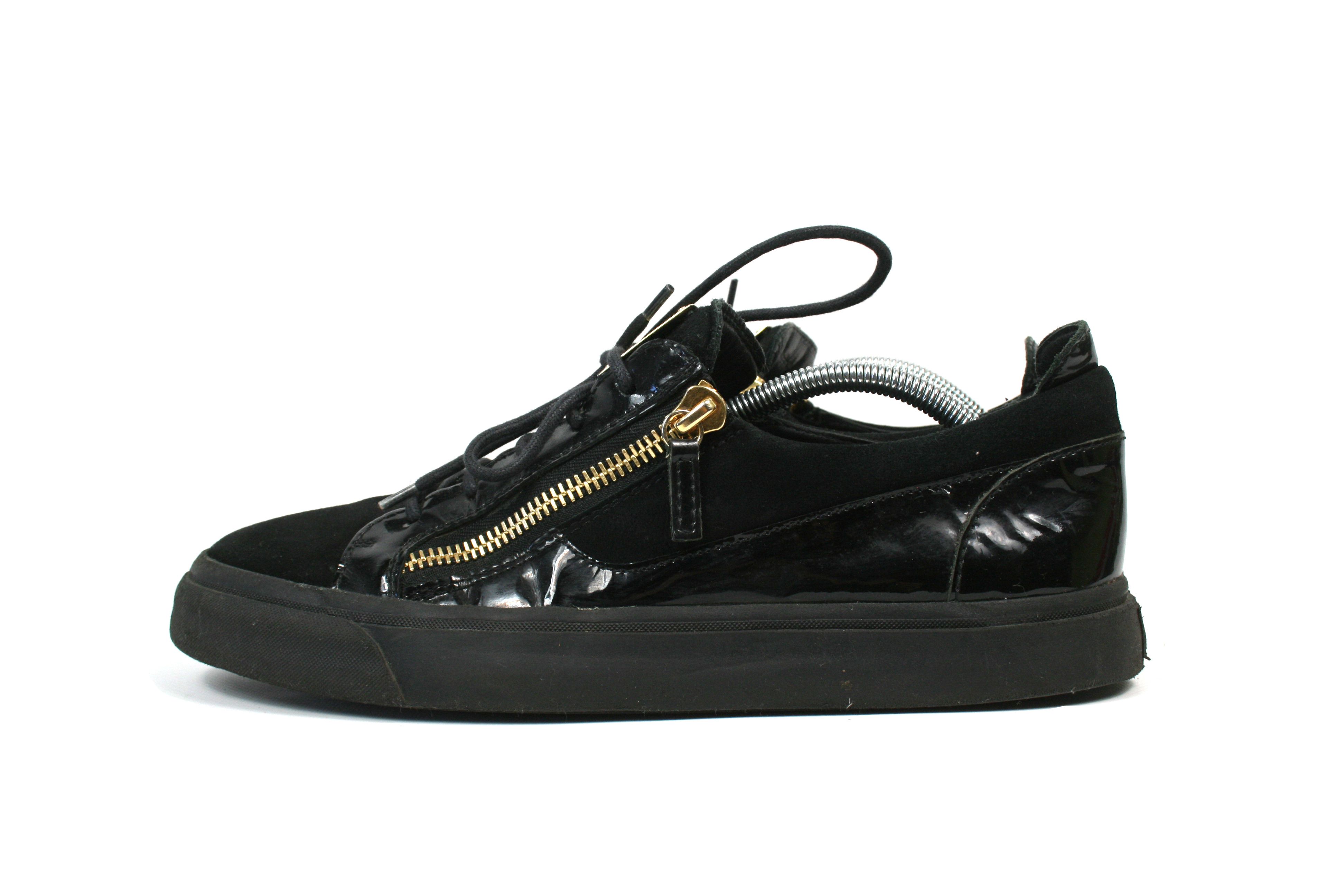 Giuseppe Zanotti May London Zippers Suede Leather Low Sneakers Size US 11 / EU 44 - 2 Thumbnail
