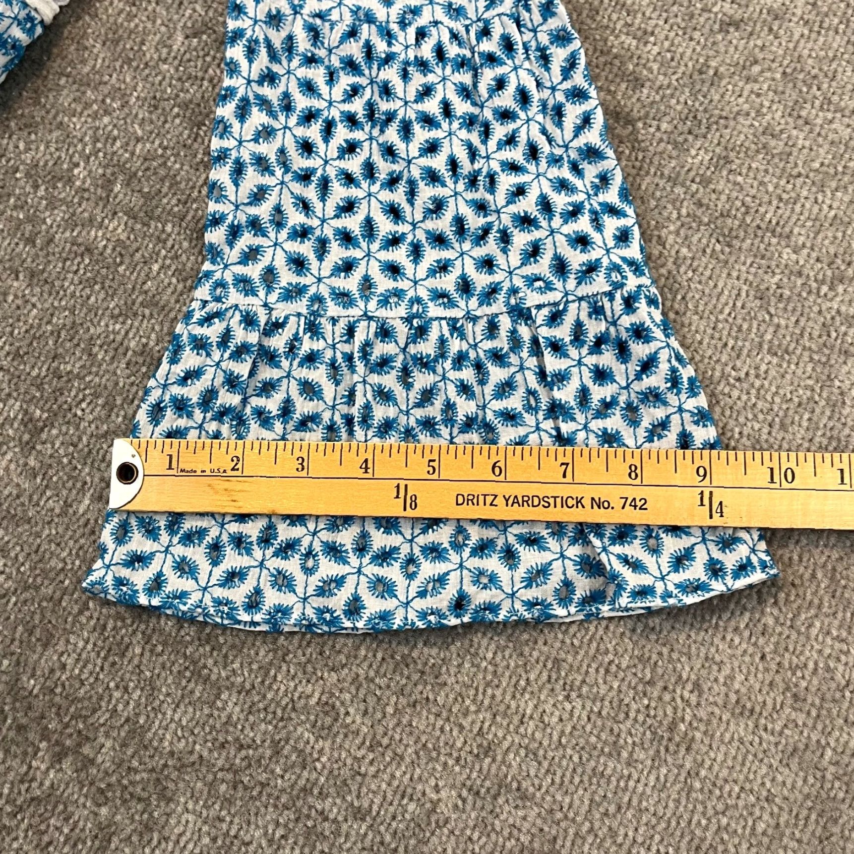 Lilly Pulitzer LILLY PULITZER Top Womens XXS Zazie Eyelet Shirt Mr Peacock Blue Zanzibar Preppy Shirt Womens XXS LILLY PULITZER Size XXS / US 00 / IT 34 - 7 Thumbnail