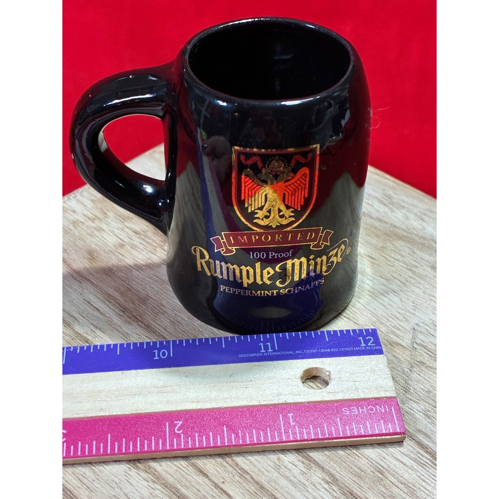 The Unbranded Brand Shot glass Rumple Minze (tm) 100 proof peppermint schnapps, Size 30 - 4 Thumbnail