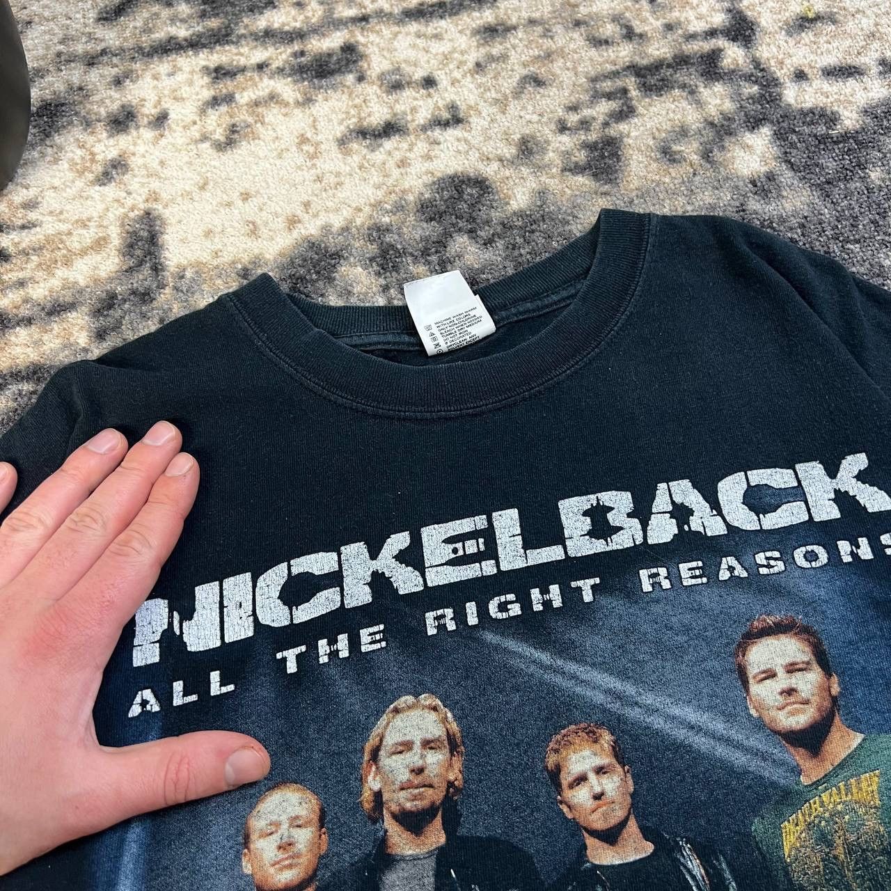 Band Tees Nickelback Vintage Y2K Big Logo Rock Band T-Shirt 1TS82 Size US L / EU 52-54 / 3 - 4 Thumbnail