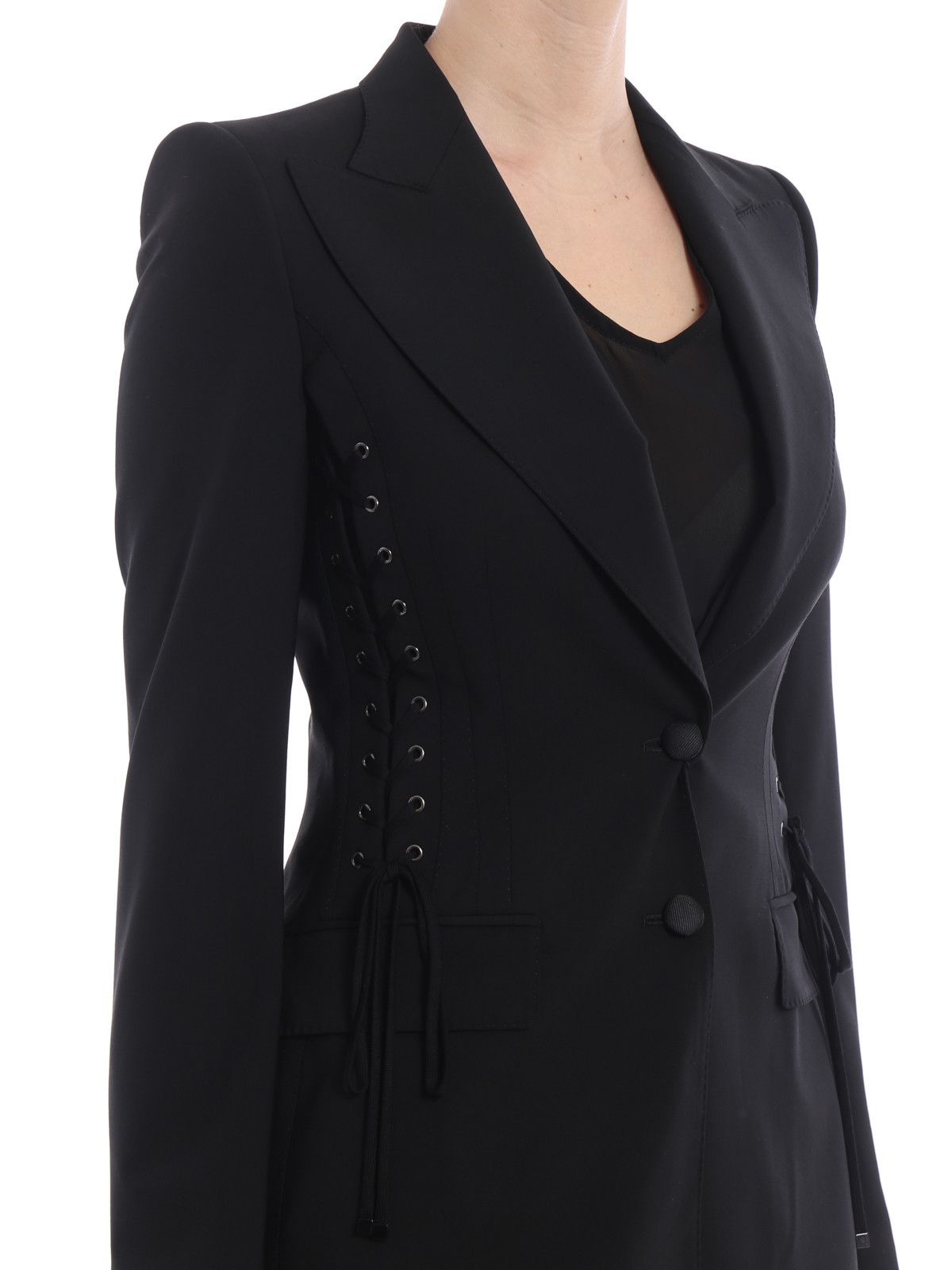 Dolce & Gabbana o1y0825 Blazer in Black Size L / US 10 / IT 46 - 2 Thumbnail