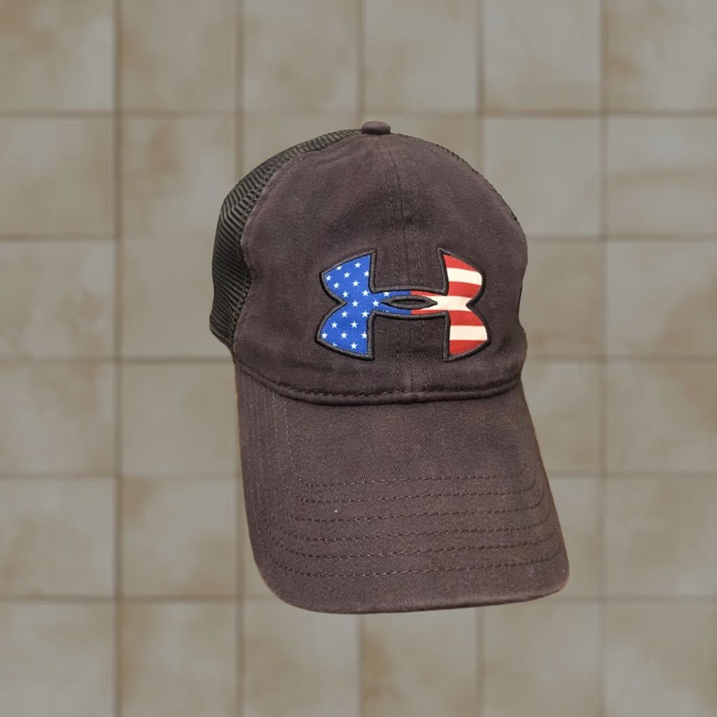 Under Armour Under Armour Hat Mens Adjustable Snapback Red White And Blue Flag Color Hats Size ONE SIZE - 1 Thumbnail