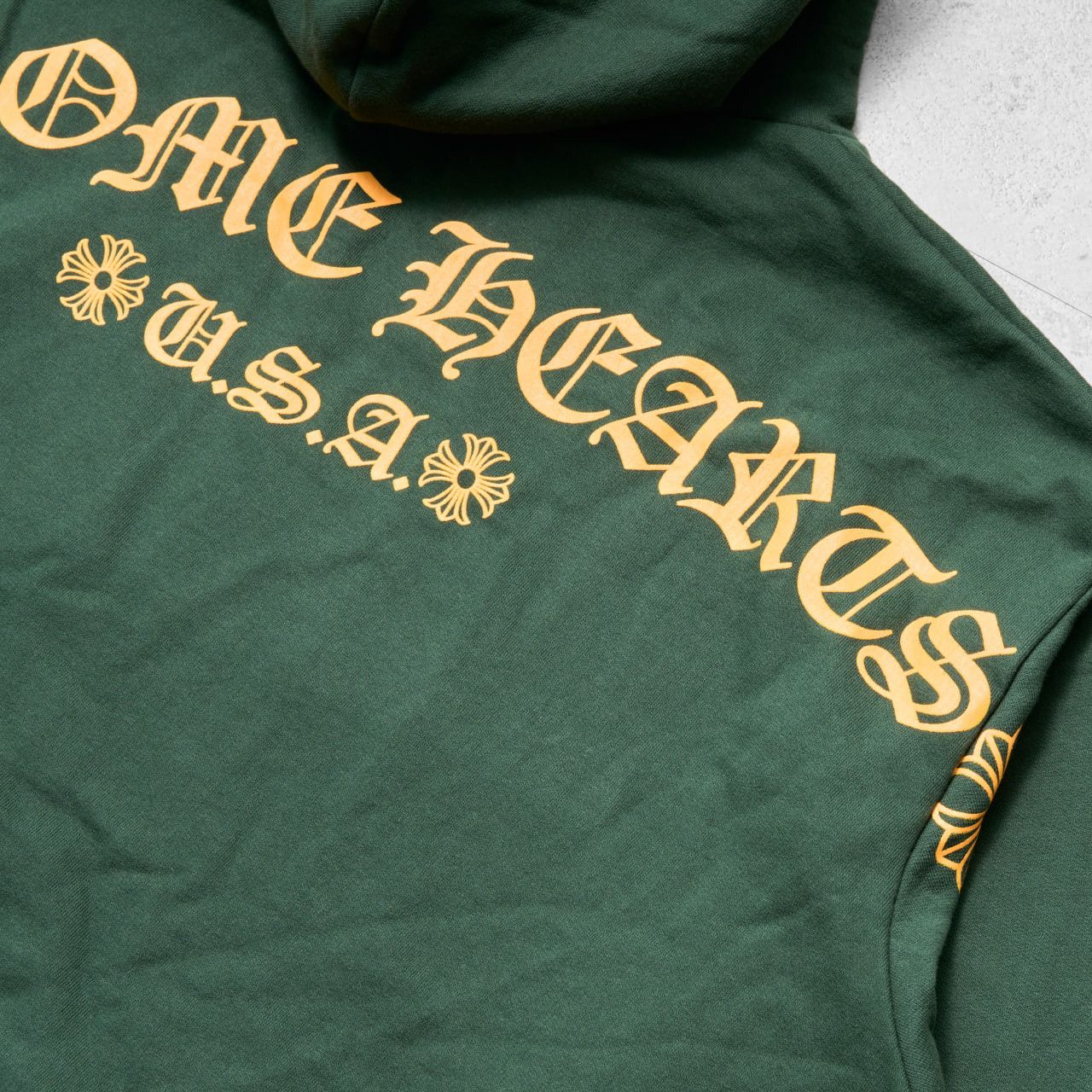 Chrome Hearts CHROME HEARTS USA Script Logo Green Pullover Hoodie Size US L / EU 52-54 / 3 - 6 Thumbnail