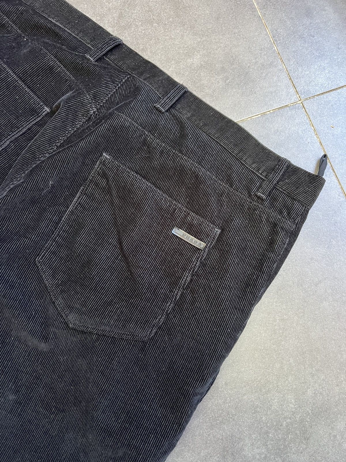 Prada Prada 2008 velour Wide Pants black tab Size US 34 / EU 50 - 5 Thumbnail