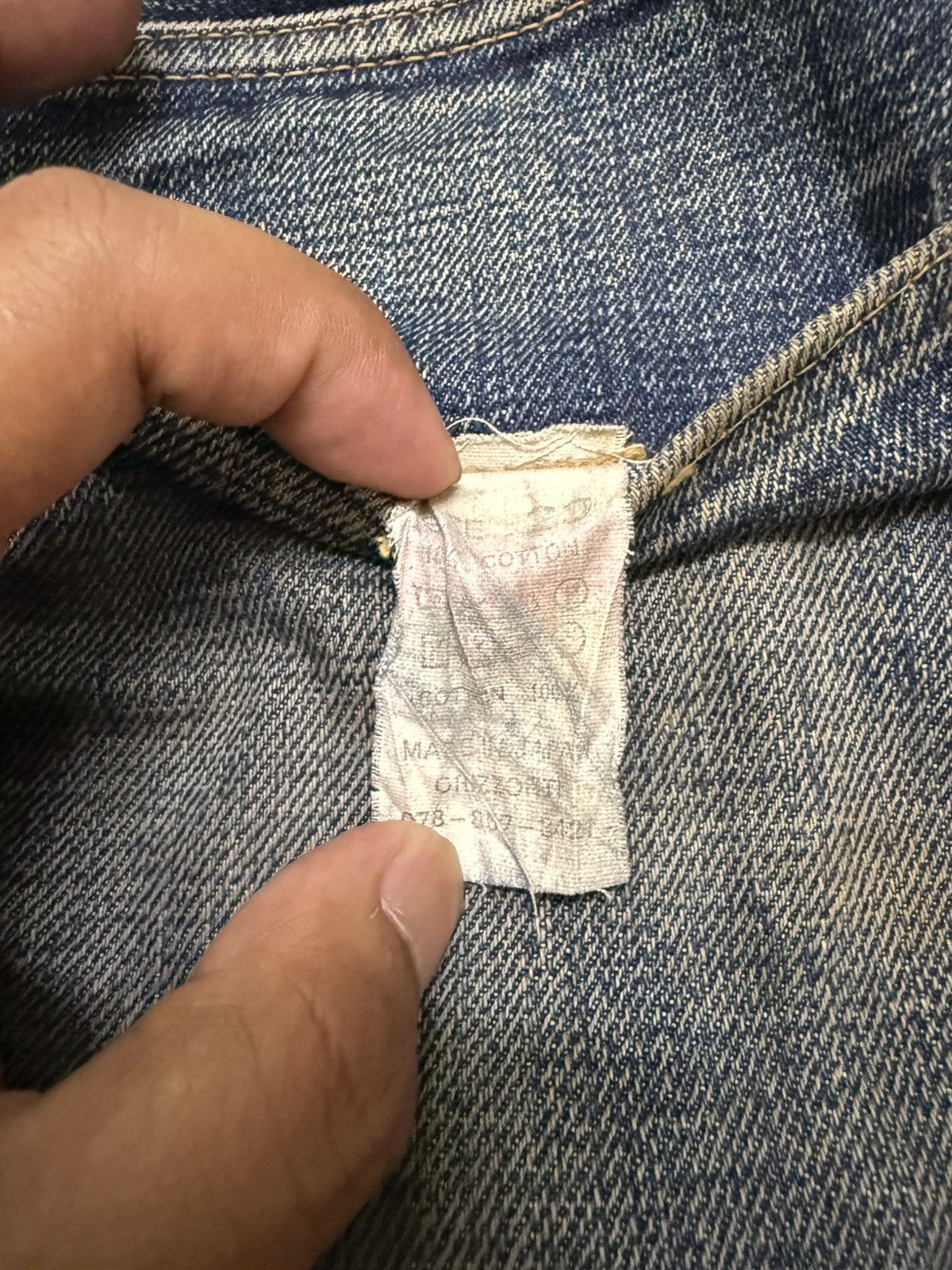 Denime DENIME Made In Japan Redline Selvedge Distressed Jeans Size US 27 - 21 Thumbnail