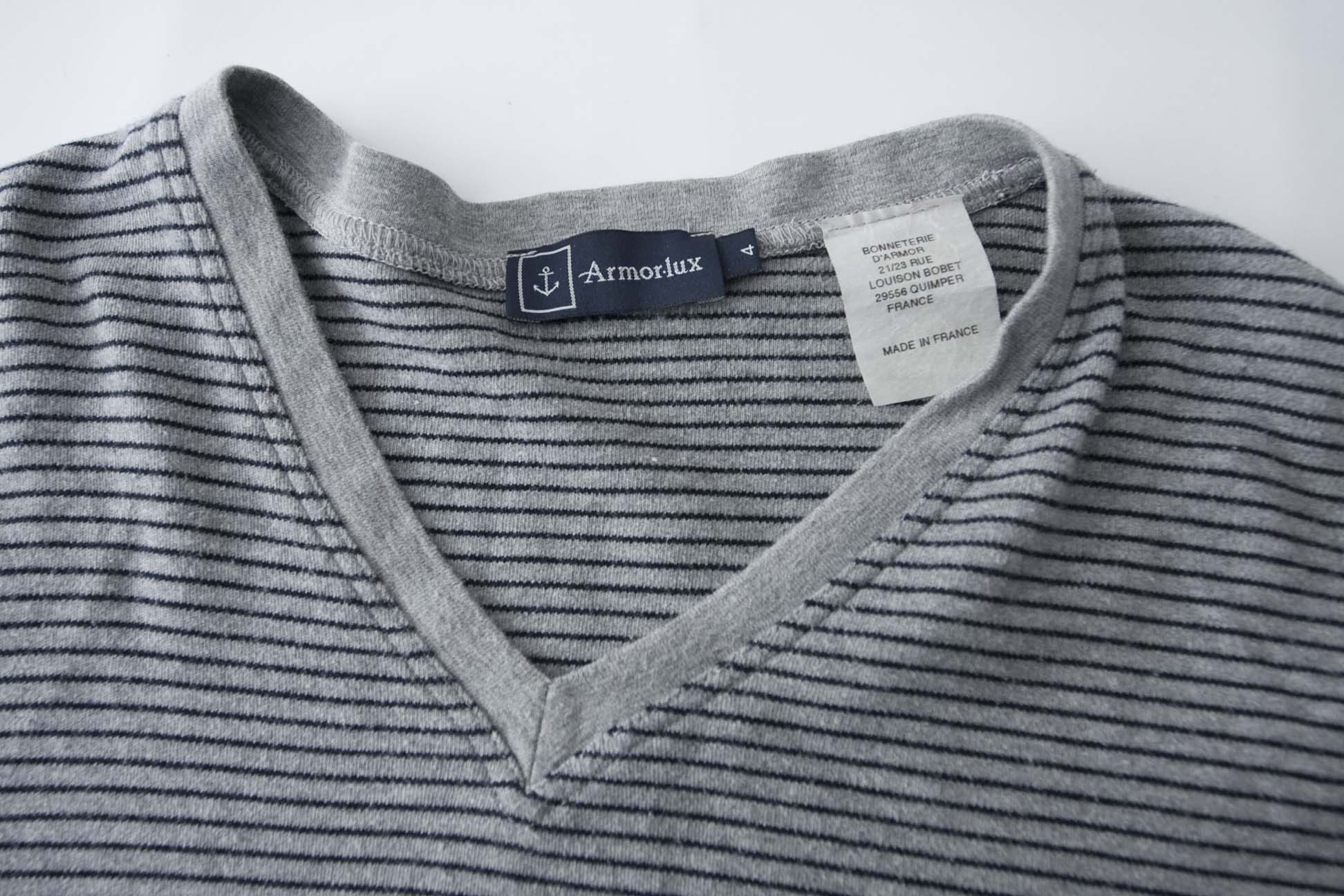 Armor-Lux Armor Lux Sweater Breton Stripe Size 4/ L Gray Size US L / EU 52-54 / 3 - 5 Thumbnail