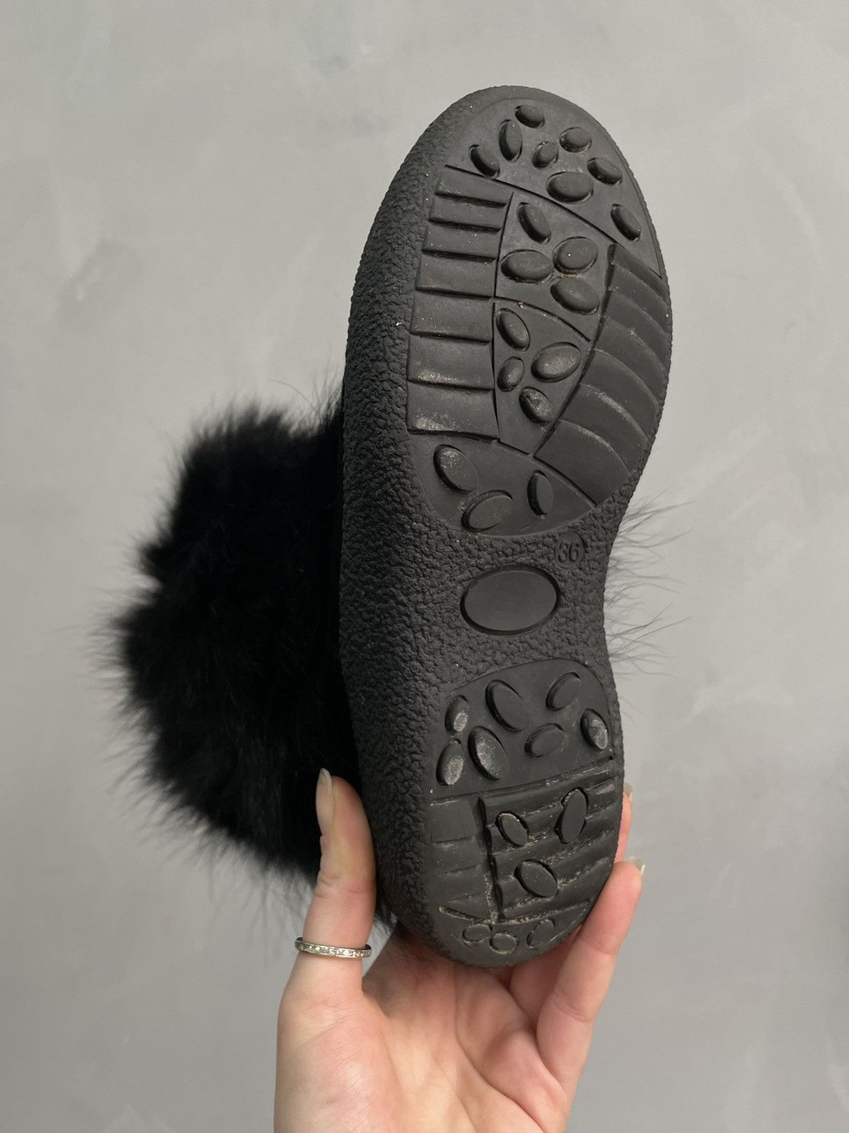 If Six Was Nine Rare 2000s real fur If Six Was Nine fuzzy boots shoes Size US 6.5 / IT 36.5 - 10 Thumbnail