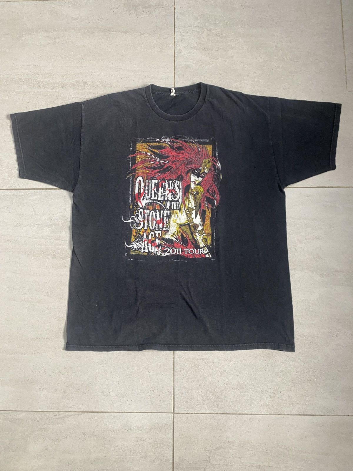 Band Tees QUEENS OF THE STONE AGE 2011 TOUR Size US XL / EU 56 / 4 - 1 Thumbnail