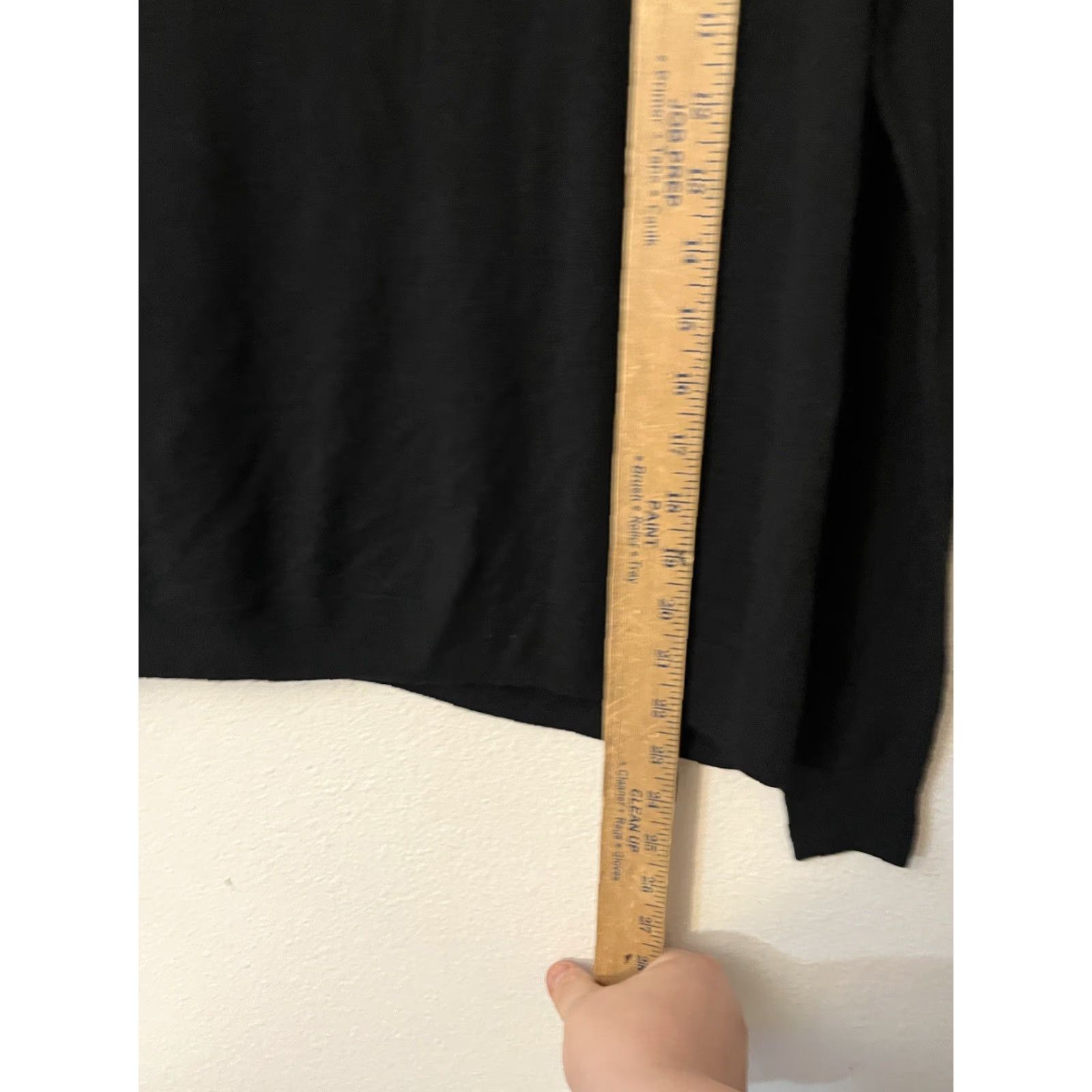 Vince Vince Top Jersey Long Sleeve Scoop Neck Black Small Women Size S / US 4 / IT 40 - 5 Thumbnail