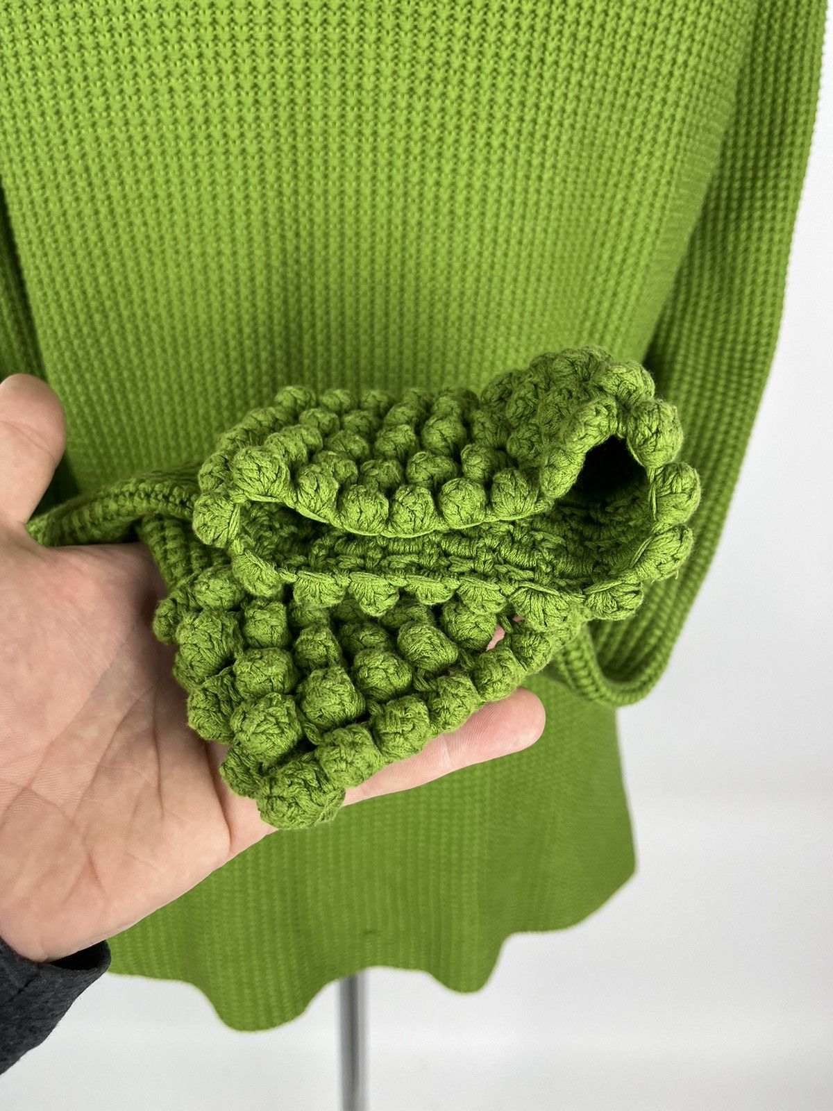 Designer × Malo Malo Green Cotton Knit Button Cardigan Blazer Womens (0411) Size M / US 6-8 / IT 42-44 - 4 Thumbnail